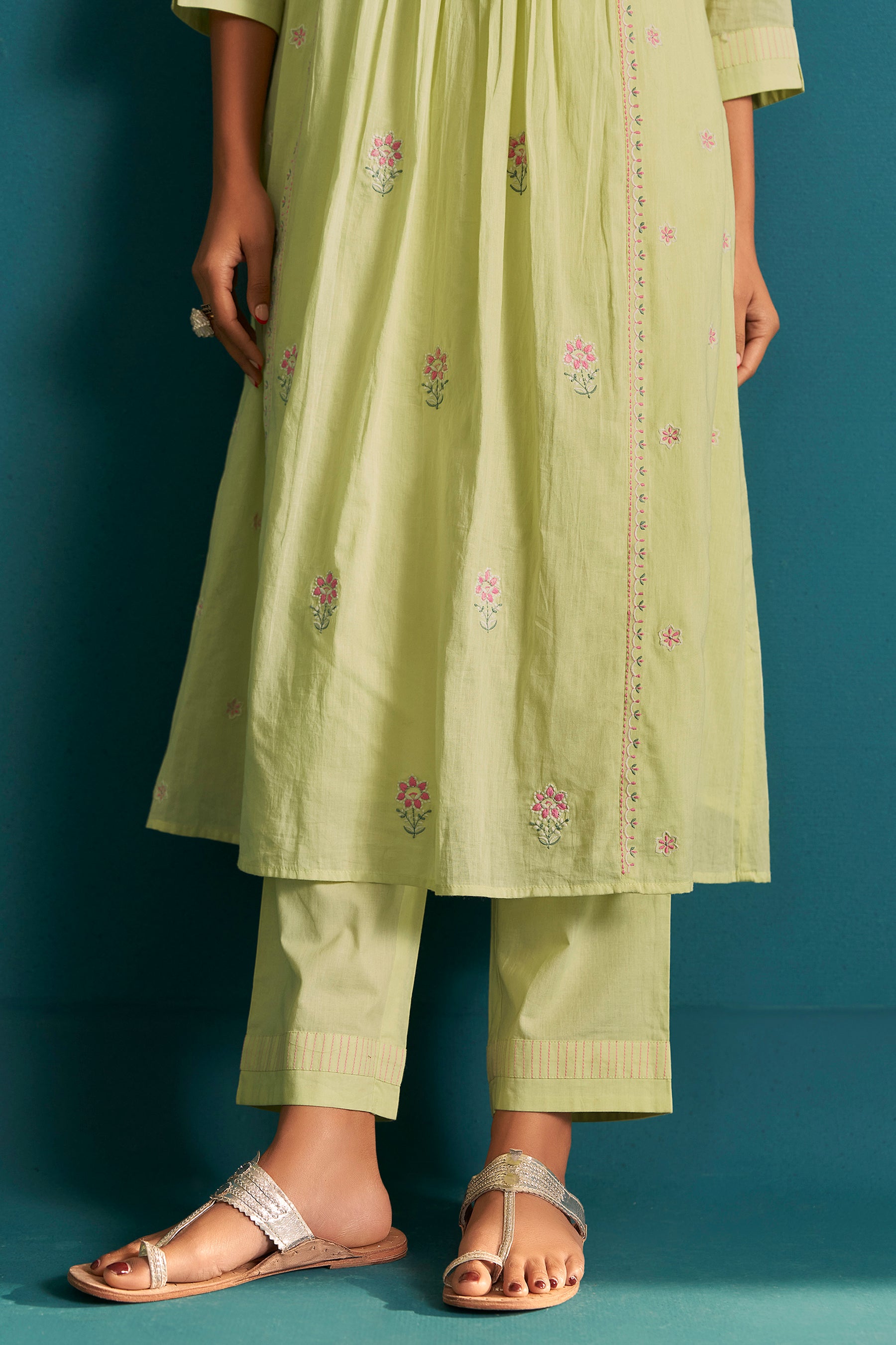 Lemon Glow Cotton Kurta Set