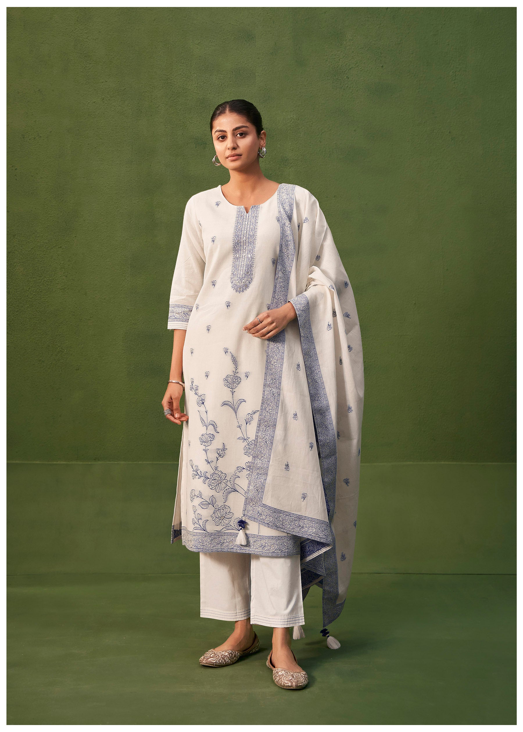 Lucent Cotton Jacquard Kurta Set