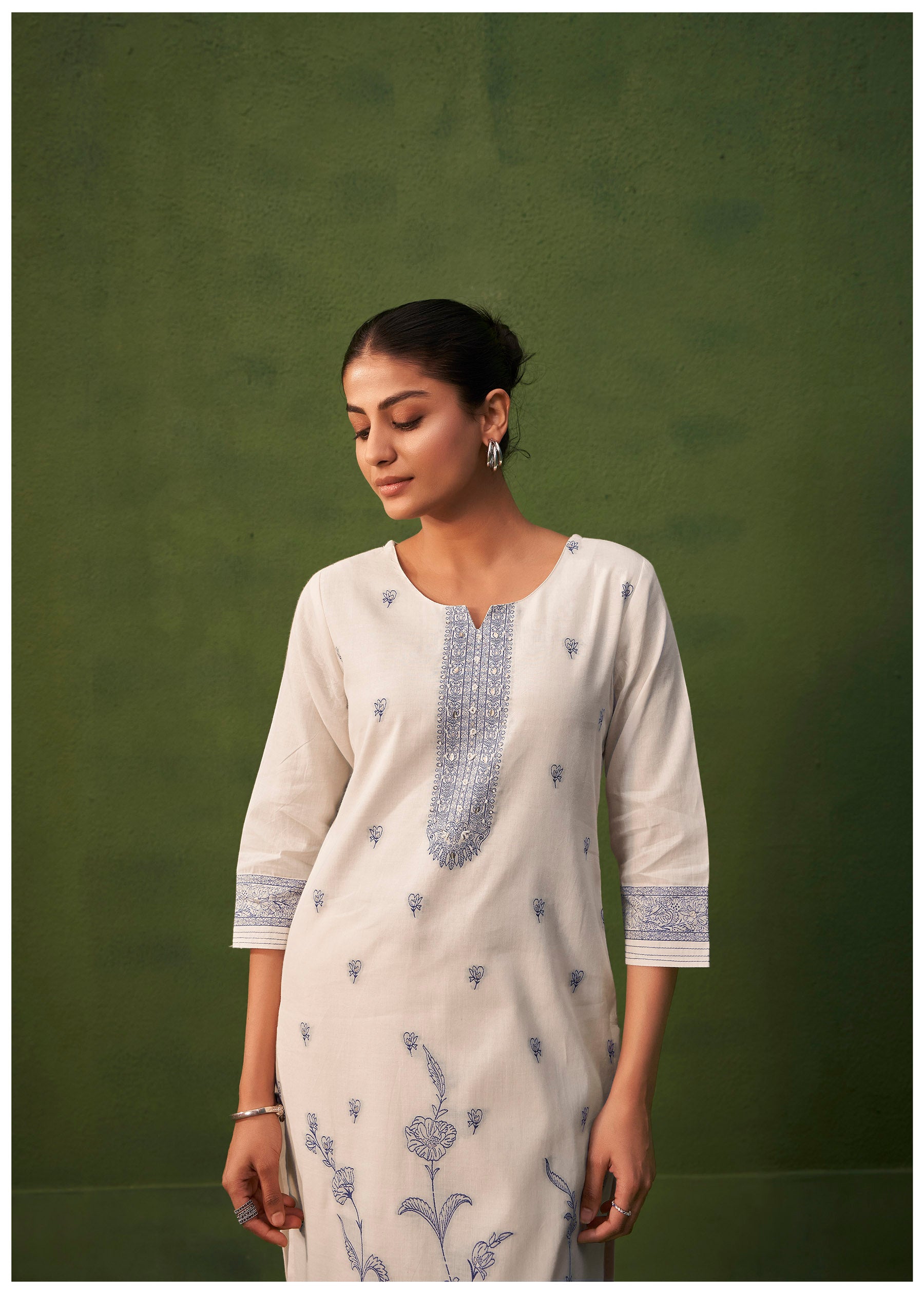 Lucent Cotton Jacquard Kurta Set