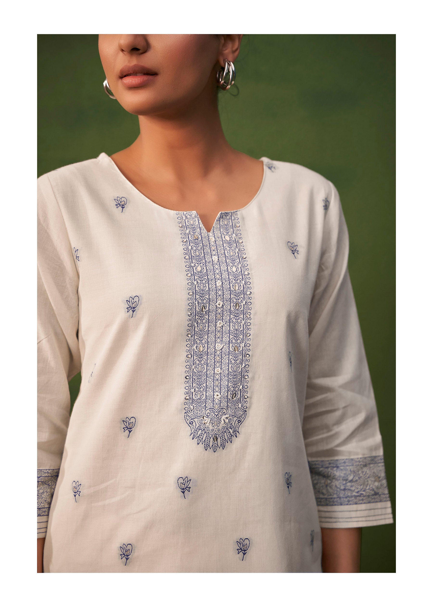 Lucent Cotton Jacquard Kurta Set