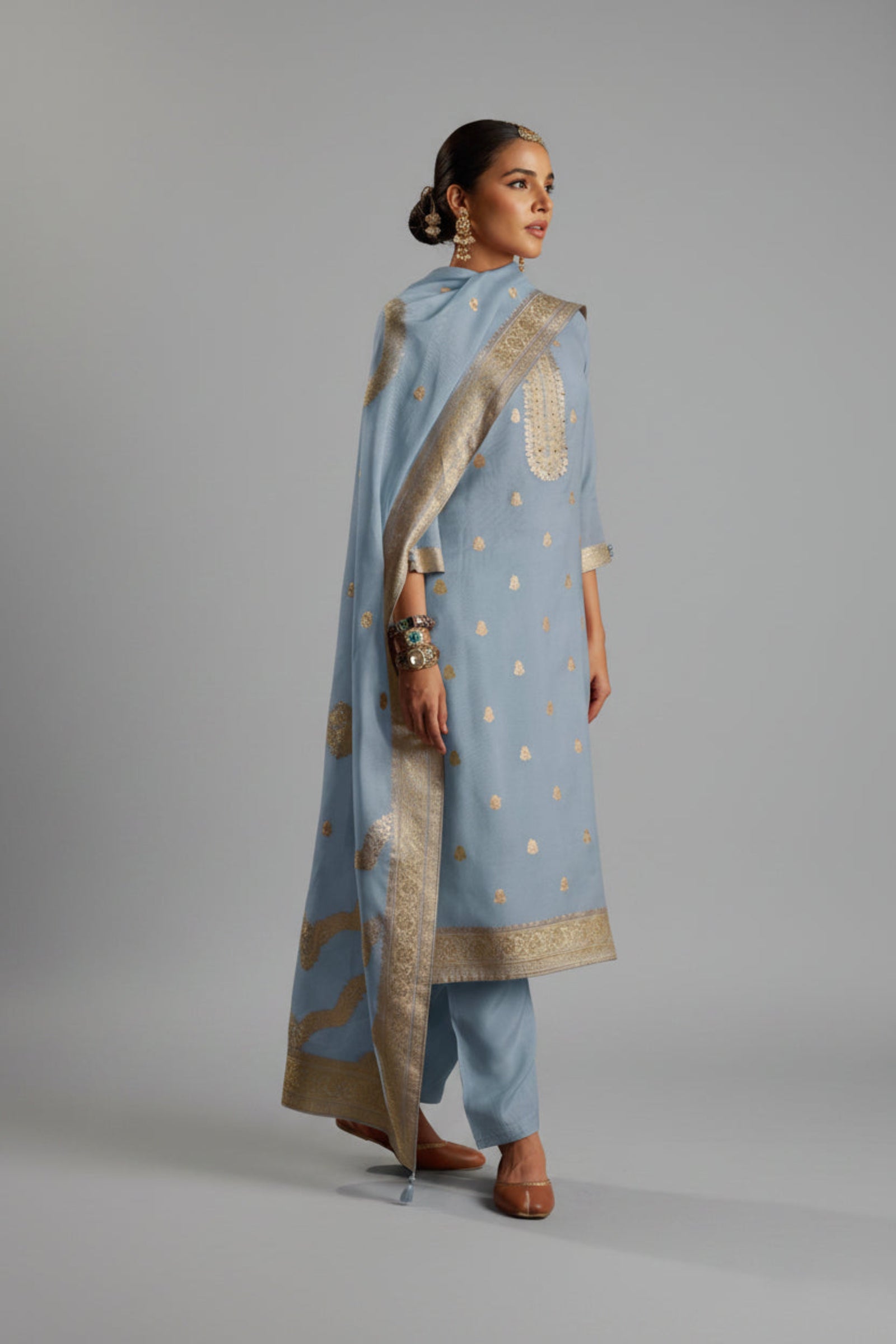 Navira Chanderi Kurta Set