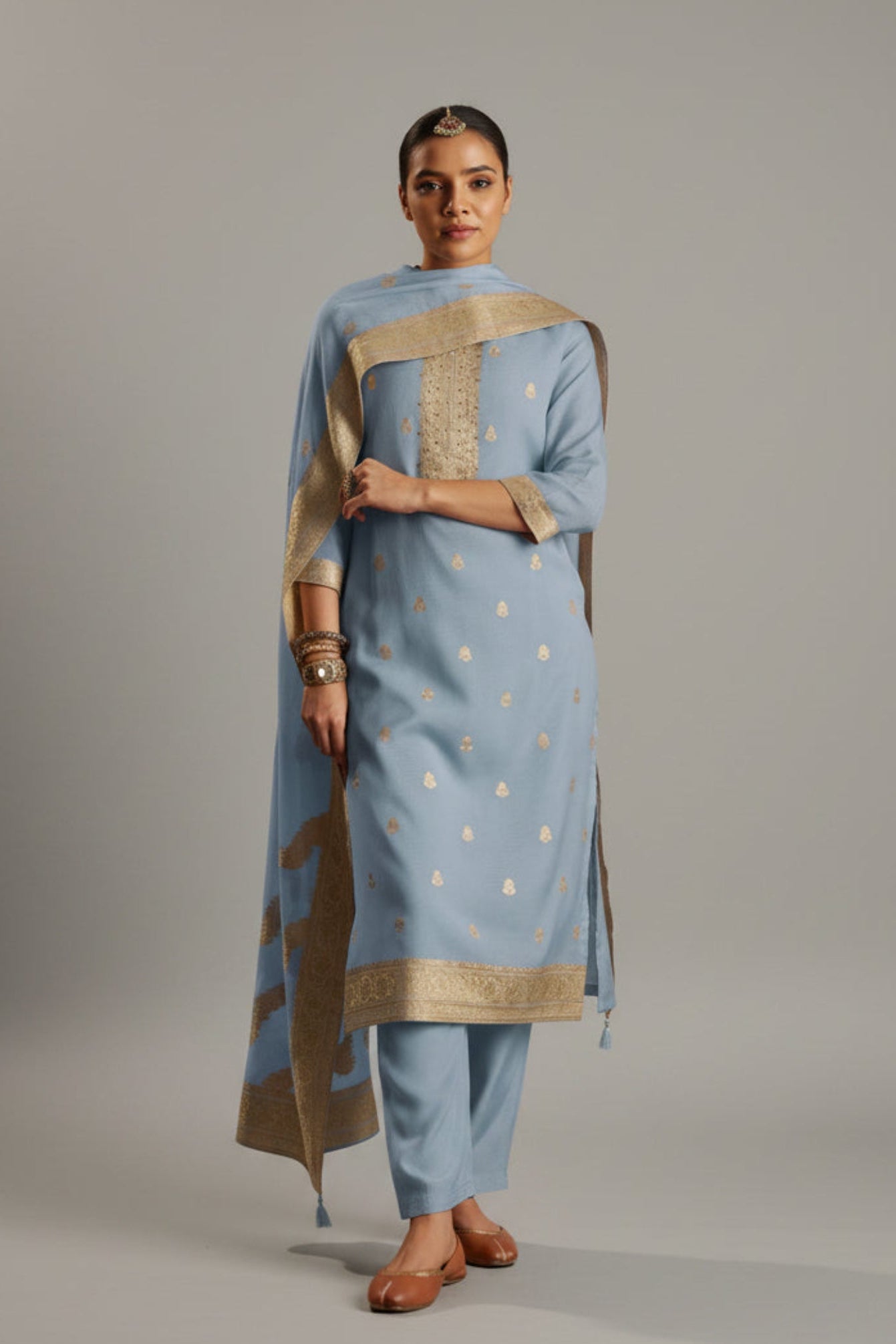 Navira Chanderi Kurta Set