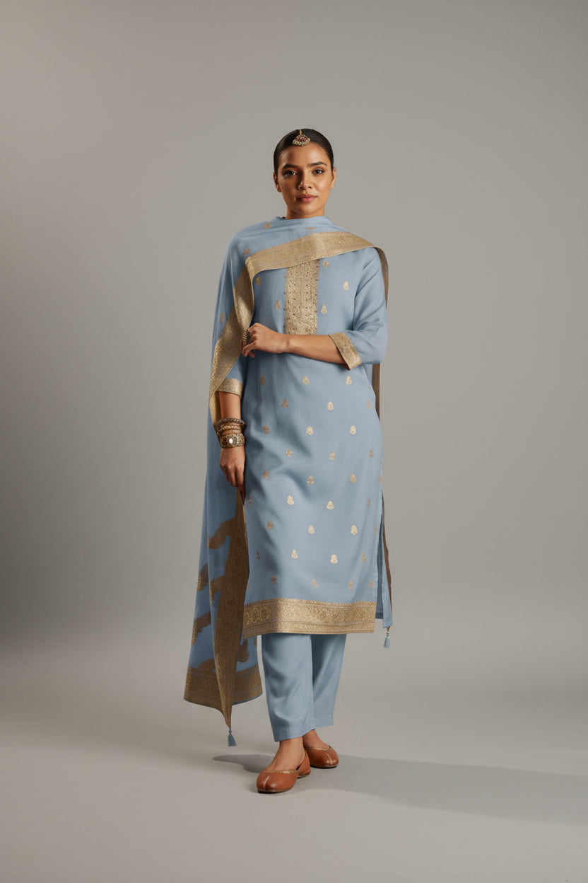 Navira Chanderi Kurta Set