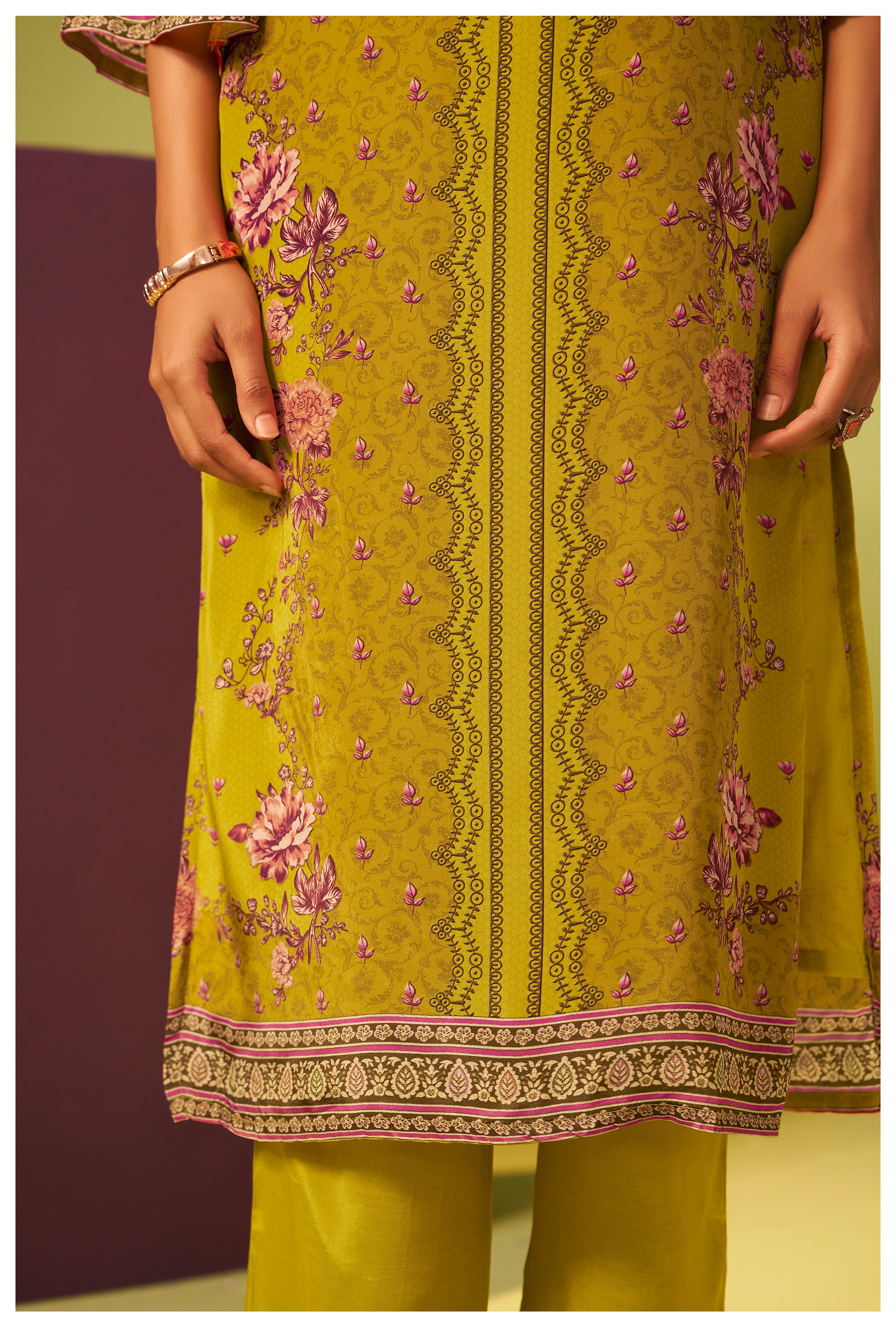 Crepe Silk Kurta Set