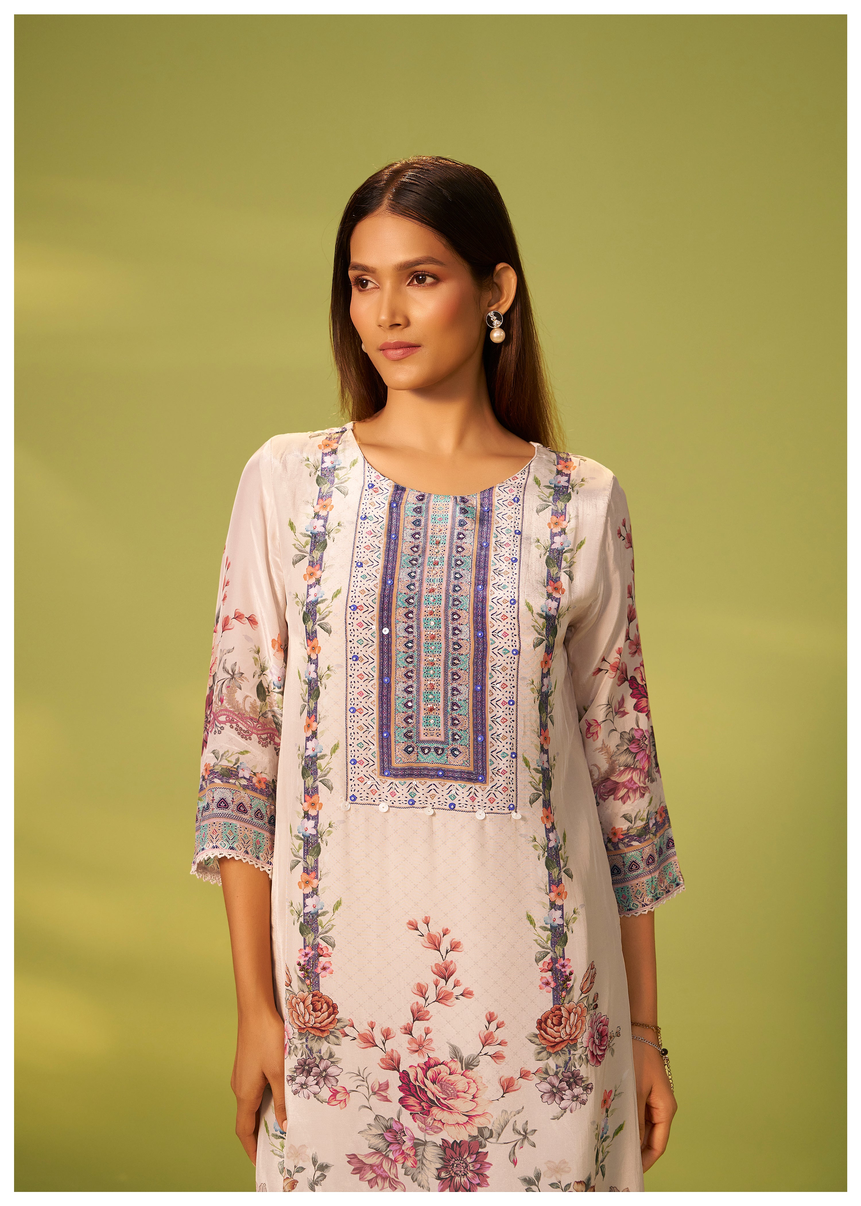 Crepe Silk Kurta Set