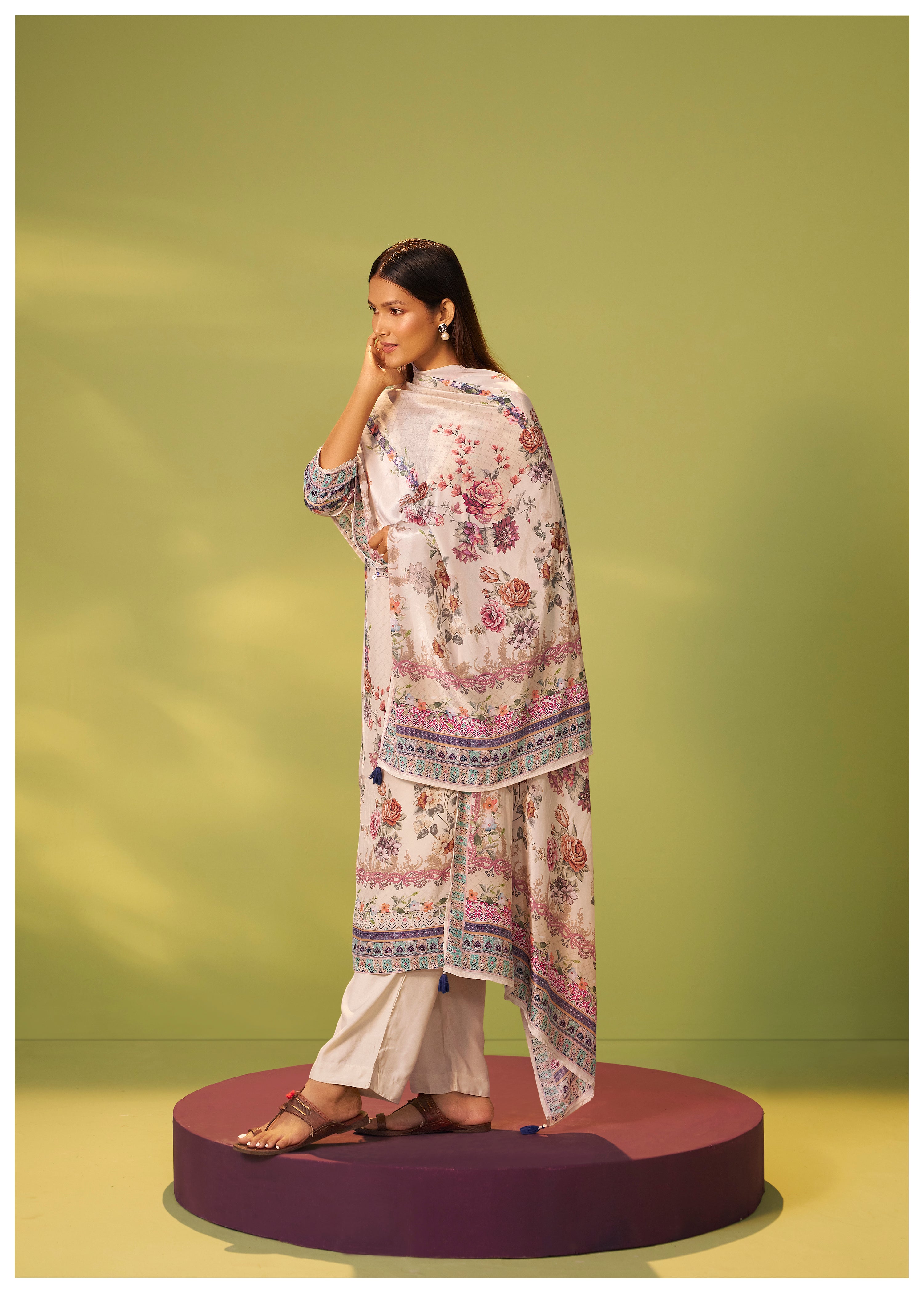 Crepe Silk Kurta Set