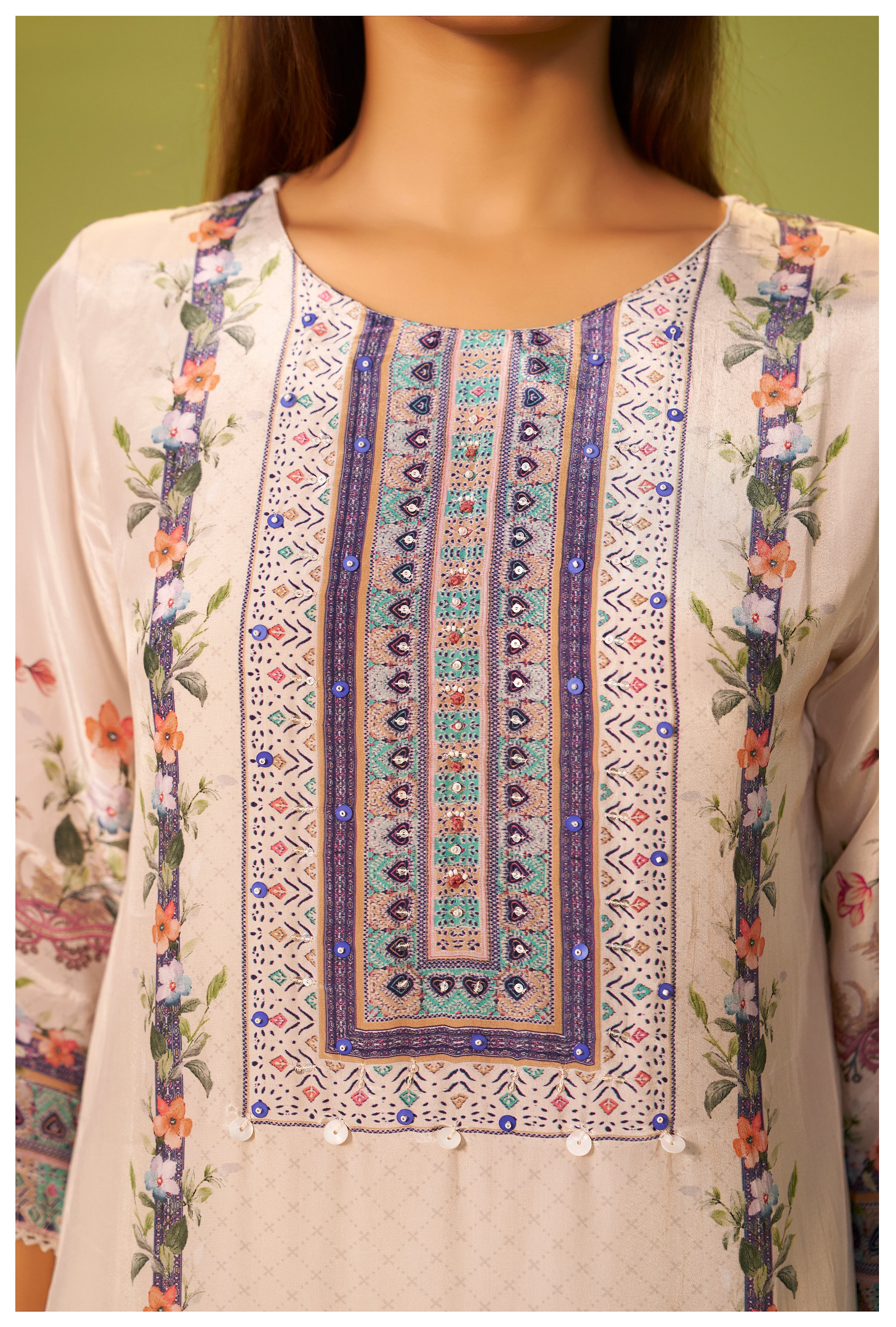 Crepe Silk Kurta Set