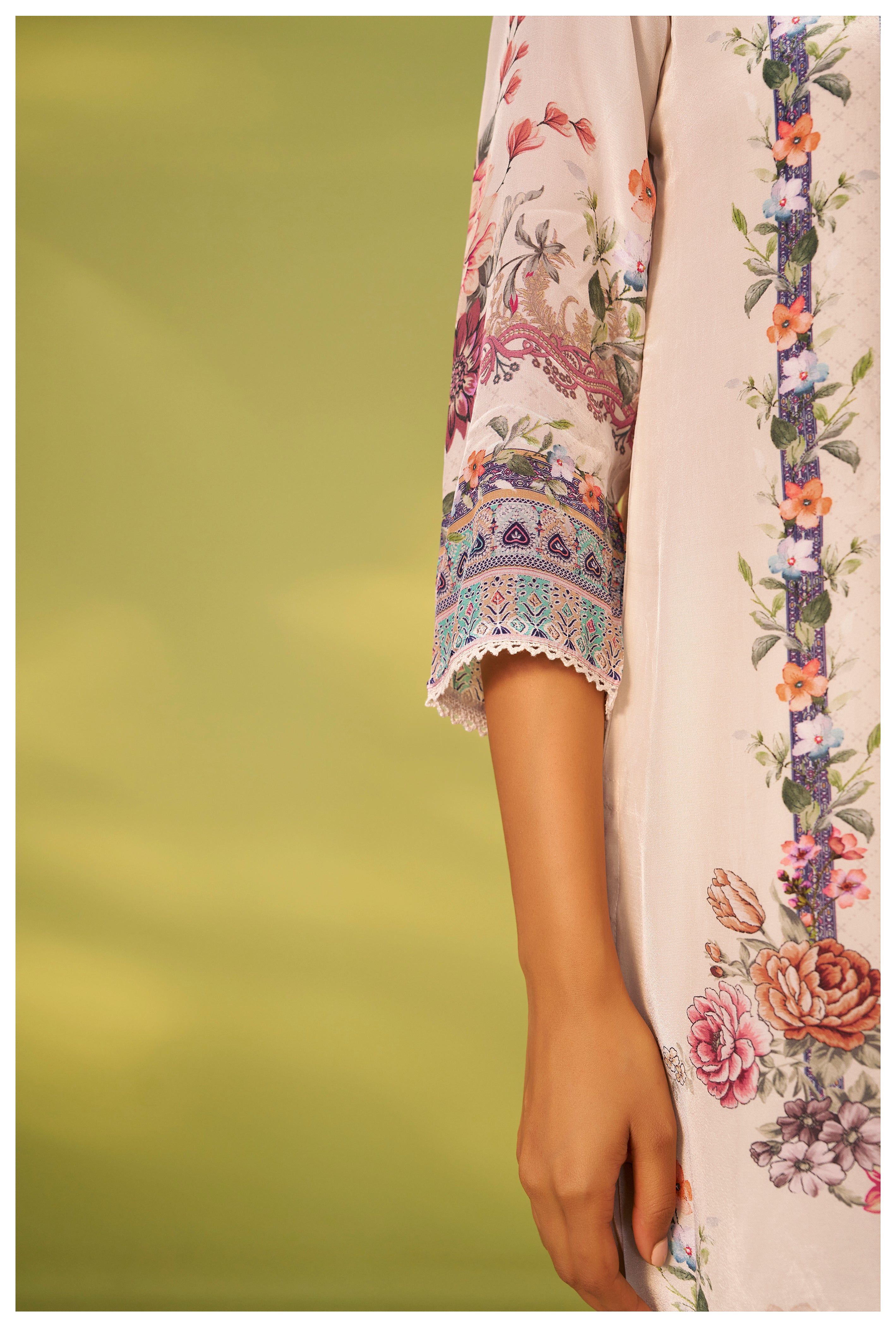 Crepe Silk Kurta Set