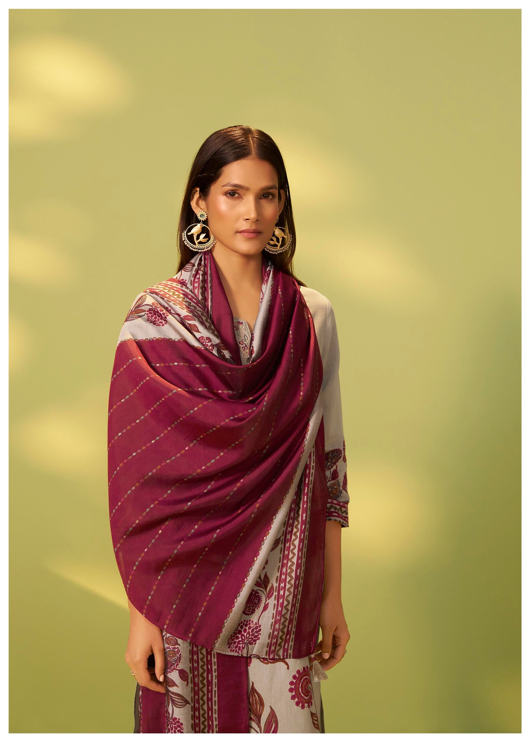 Rauch Grey Silk Kurta Set