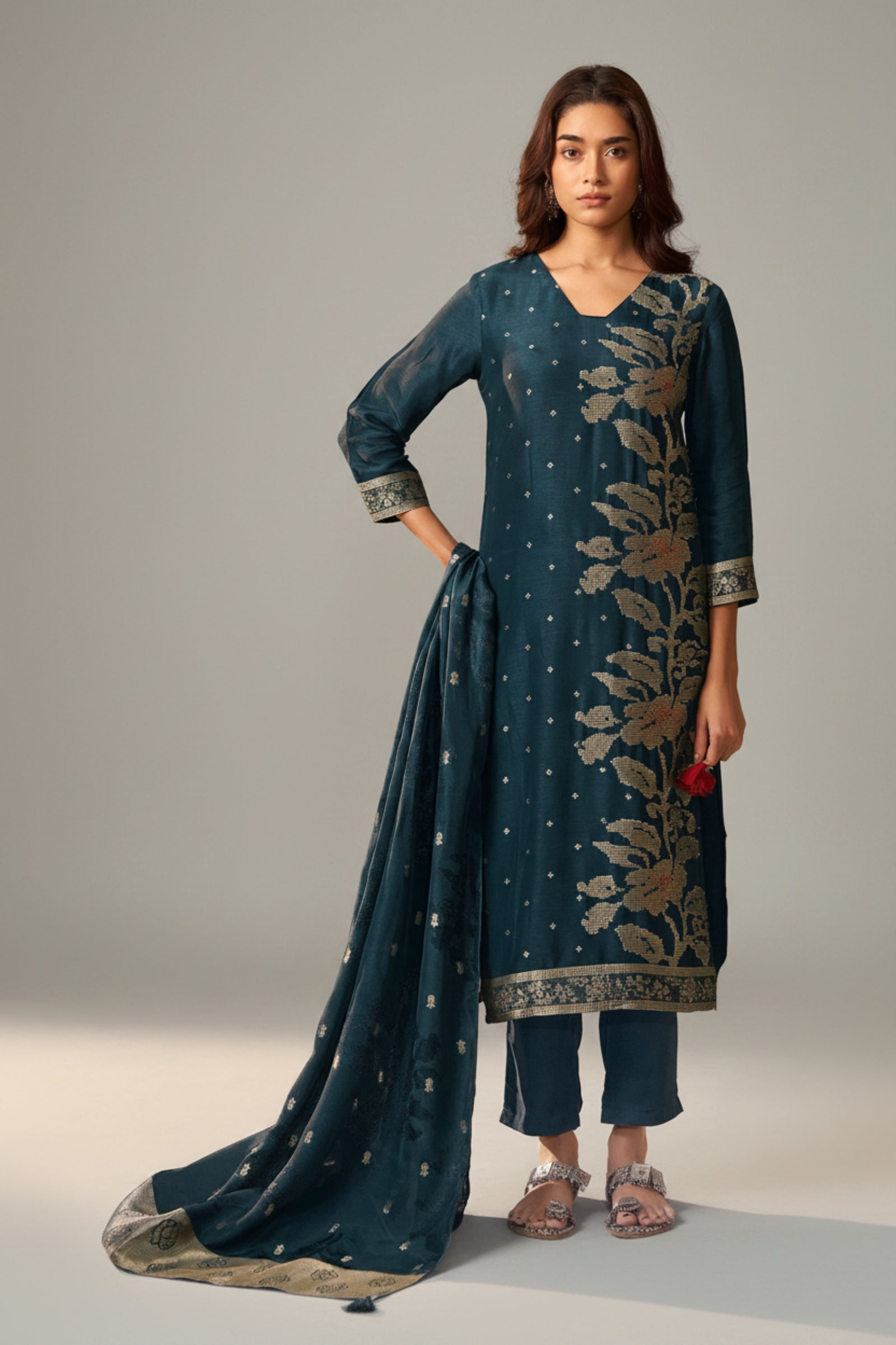 Russian Jacquard Set – Blue