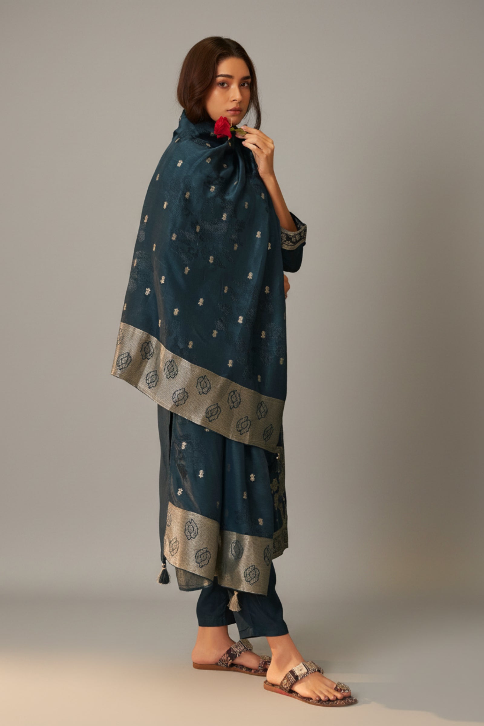 Russian Jacquard Set – Blue