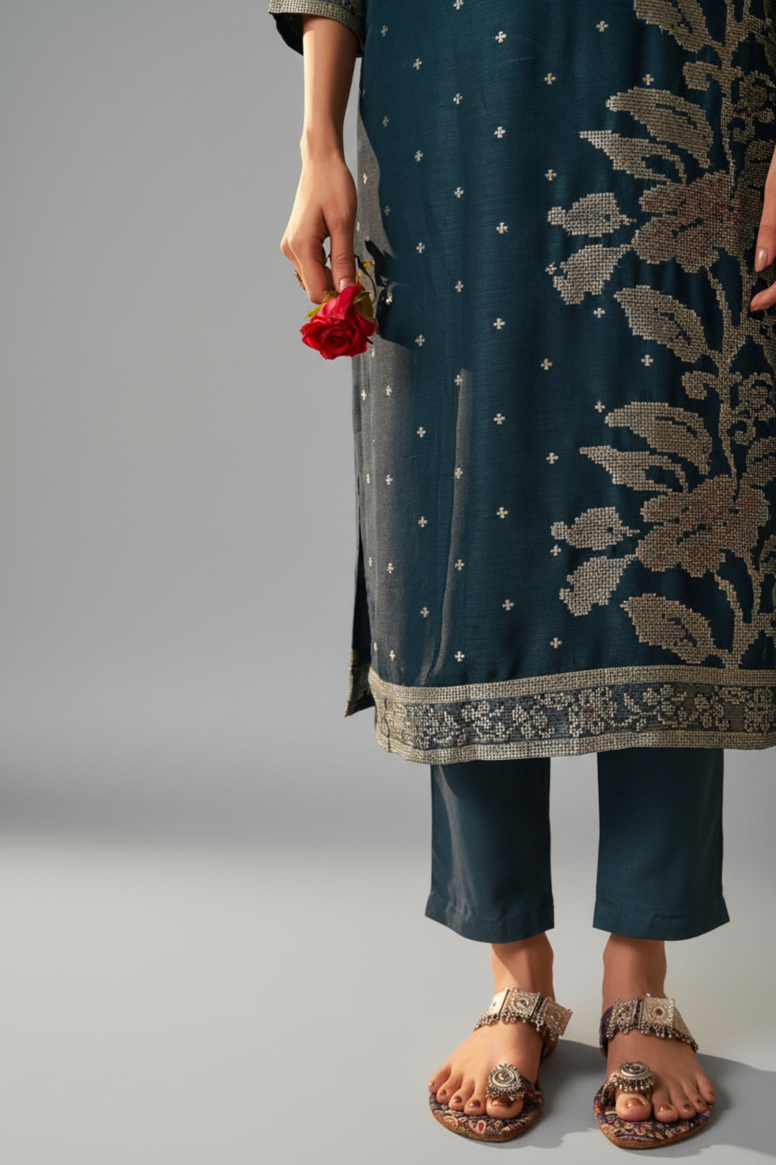 Russian Jacquard Set – Blue