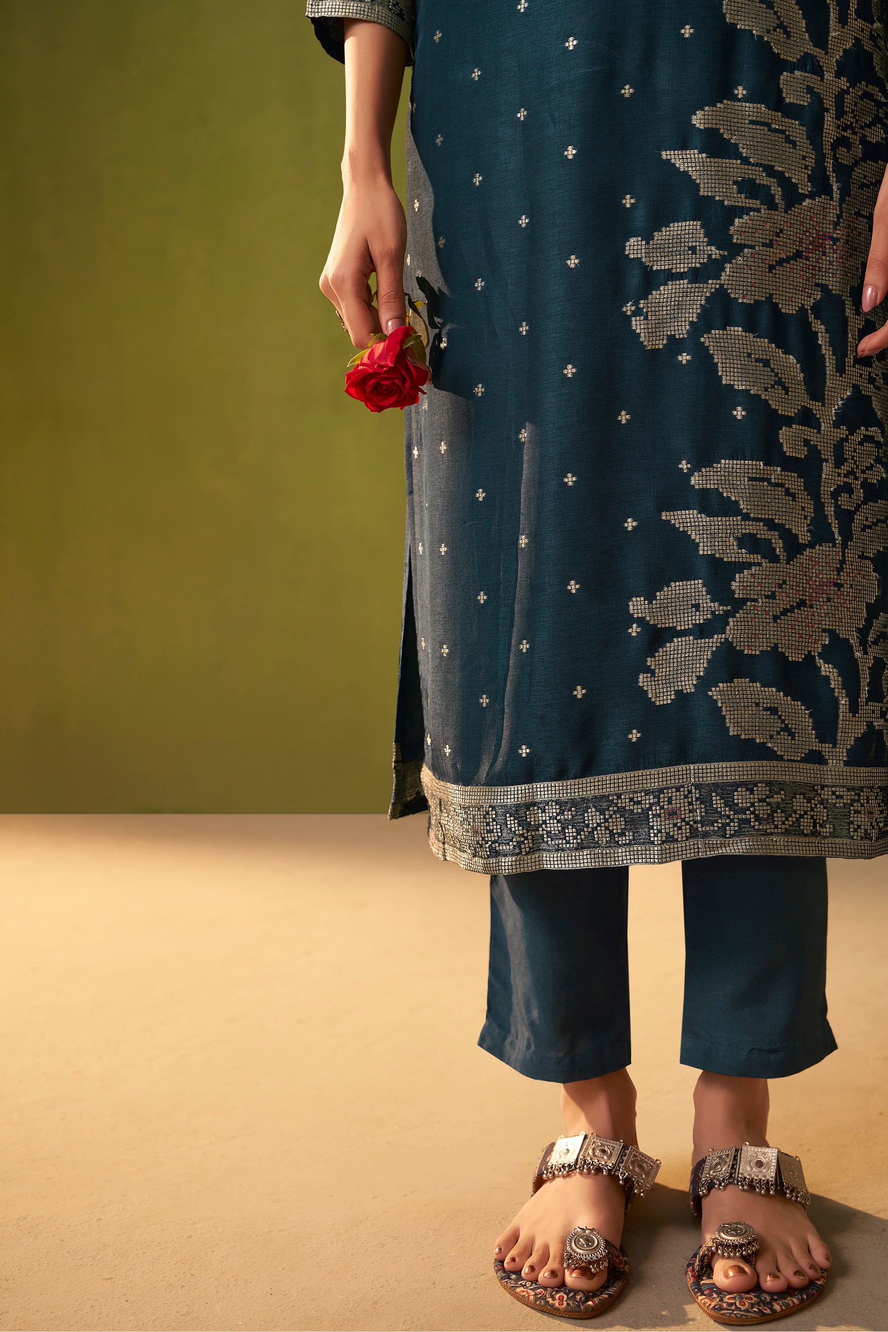 Russian Jacquard Set – Blue