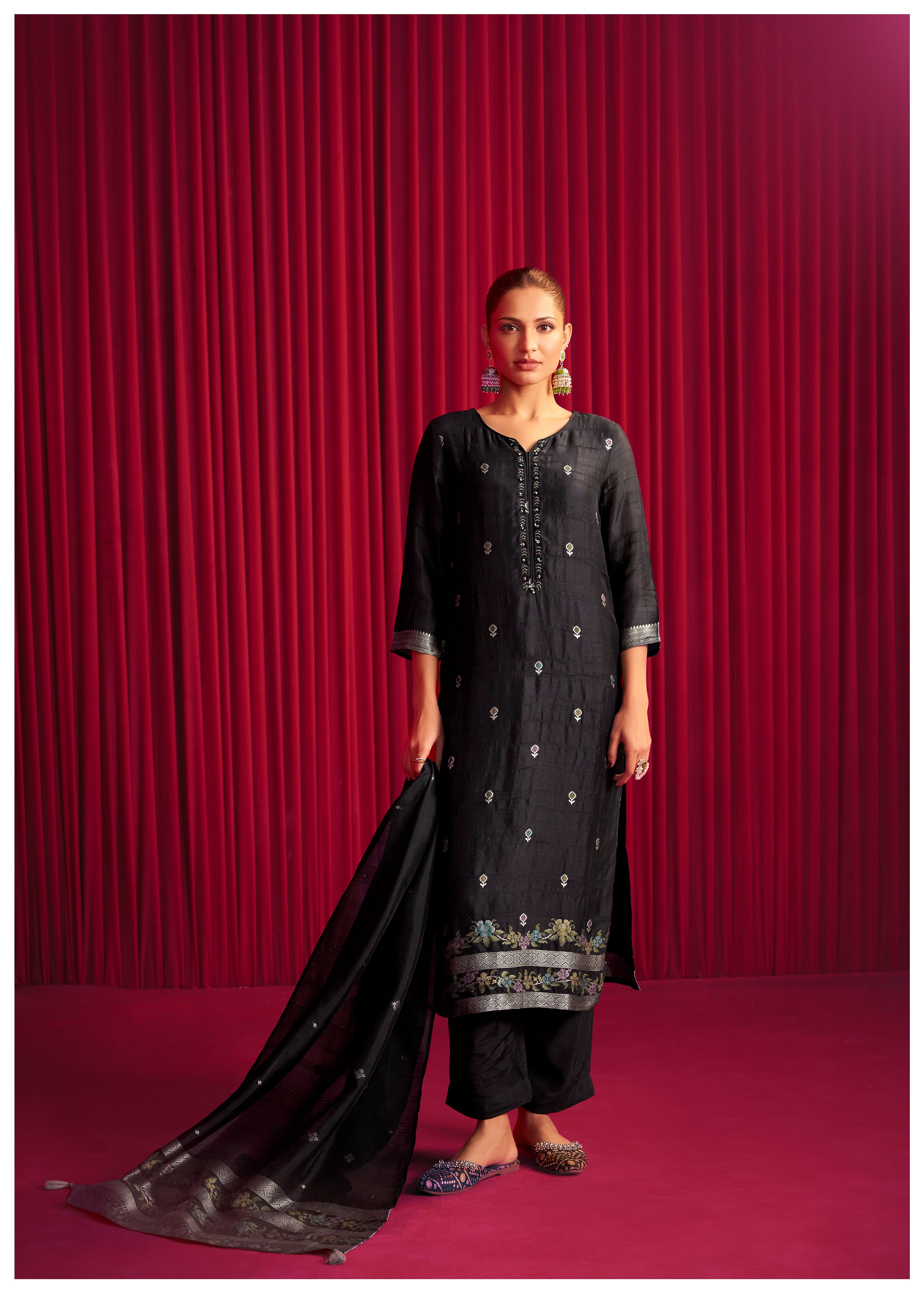 Bhagalpuri Silk Jacquard Set
