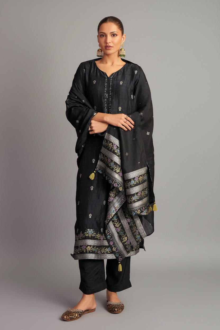 Bhagalpuri Silk Jacquard Set