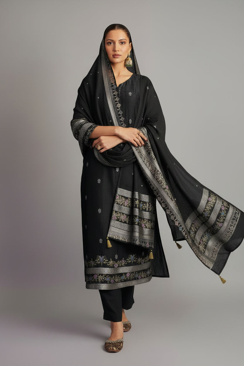 Bhagalpuri Silk Jacquard Set