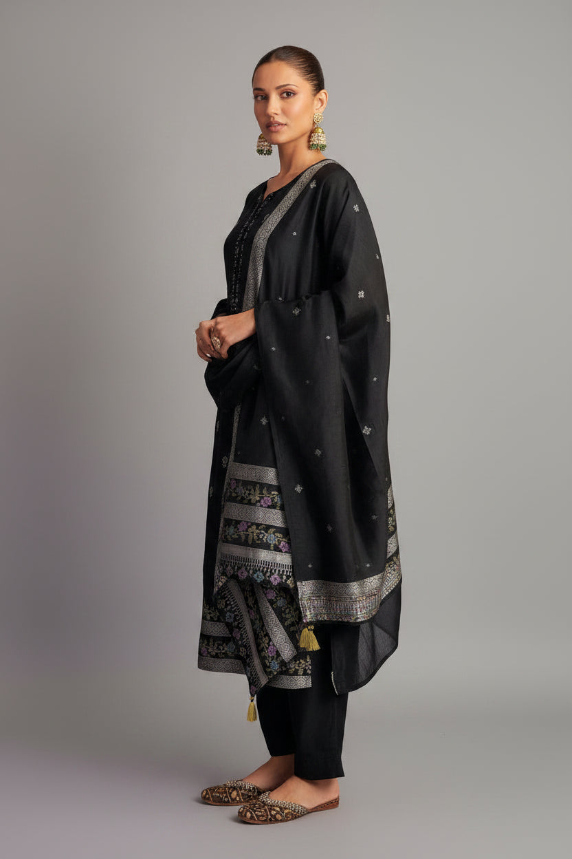 Bhagalpuri Silk Jacquard Set