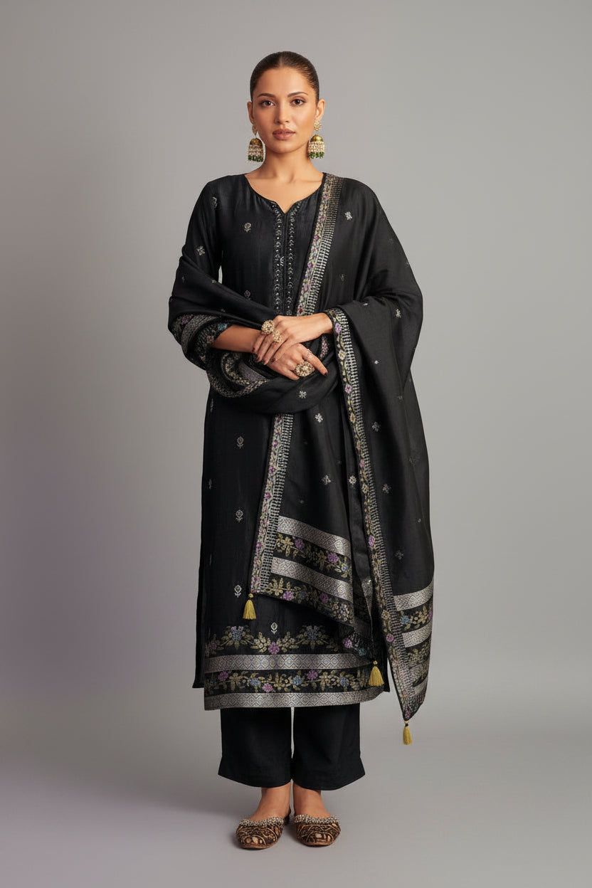 Bhagalpuri Silk Jacquard Set