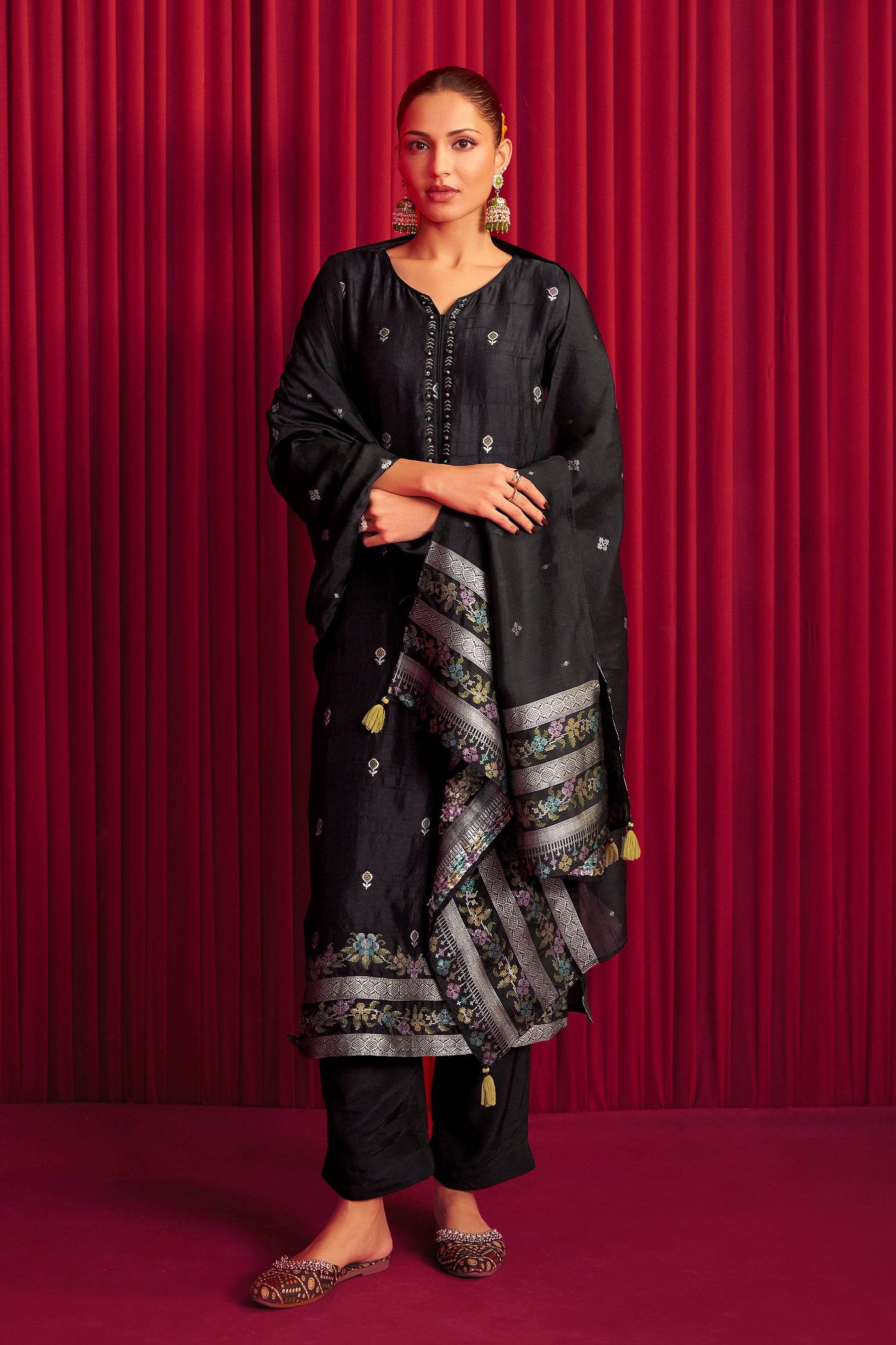 Bhagalpuri Silk Jacquard Set