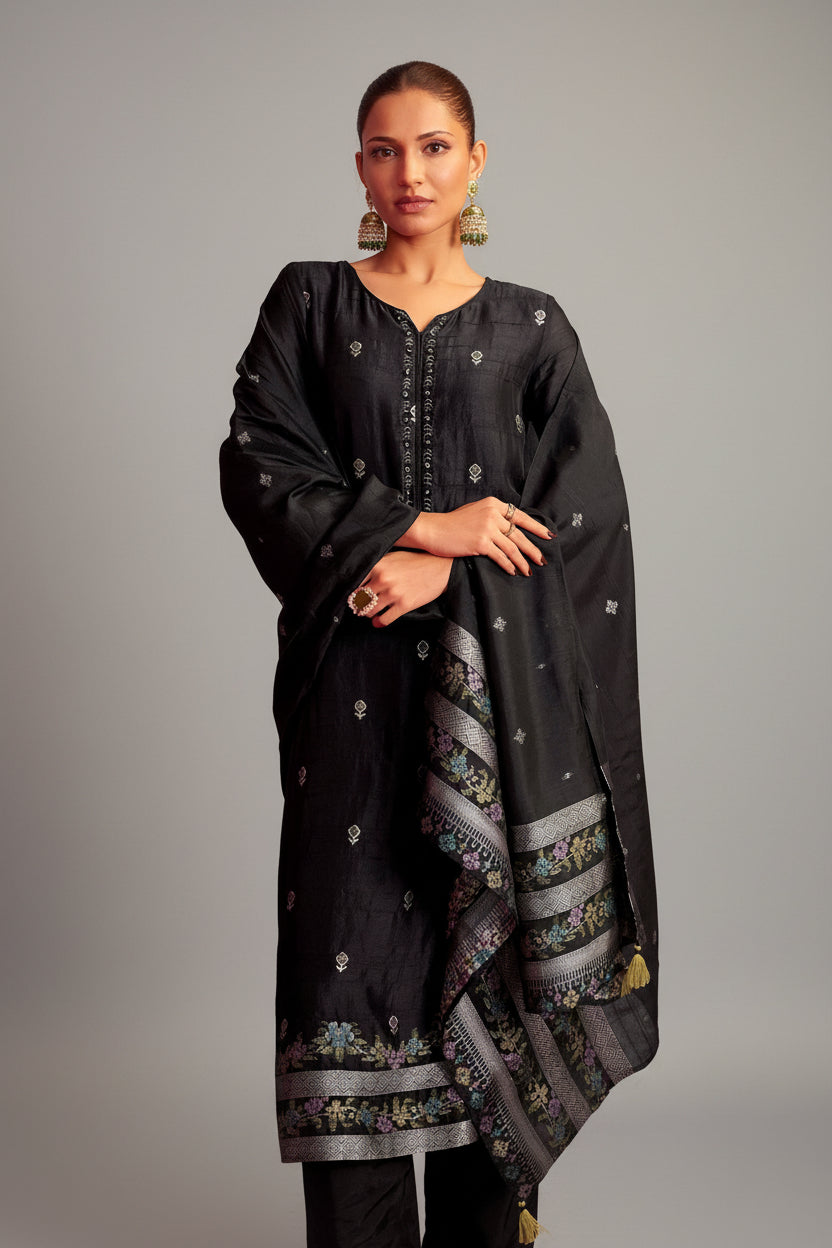 Bhagalpuri Silk Jacquard Set
