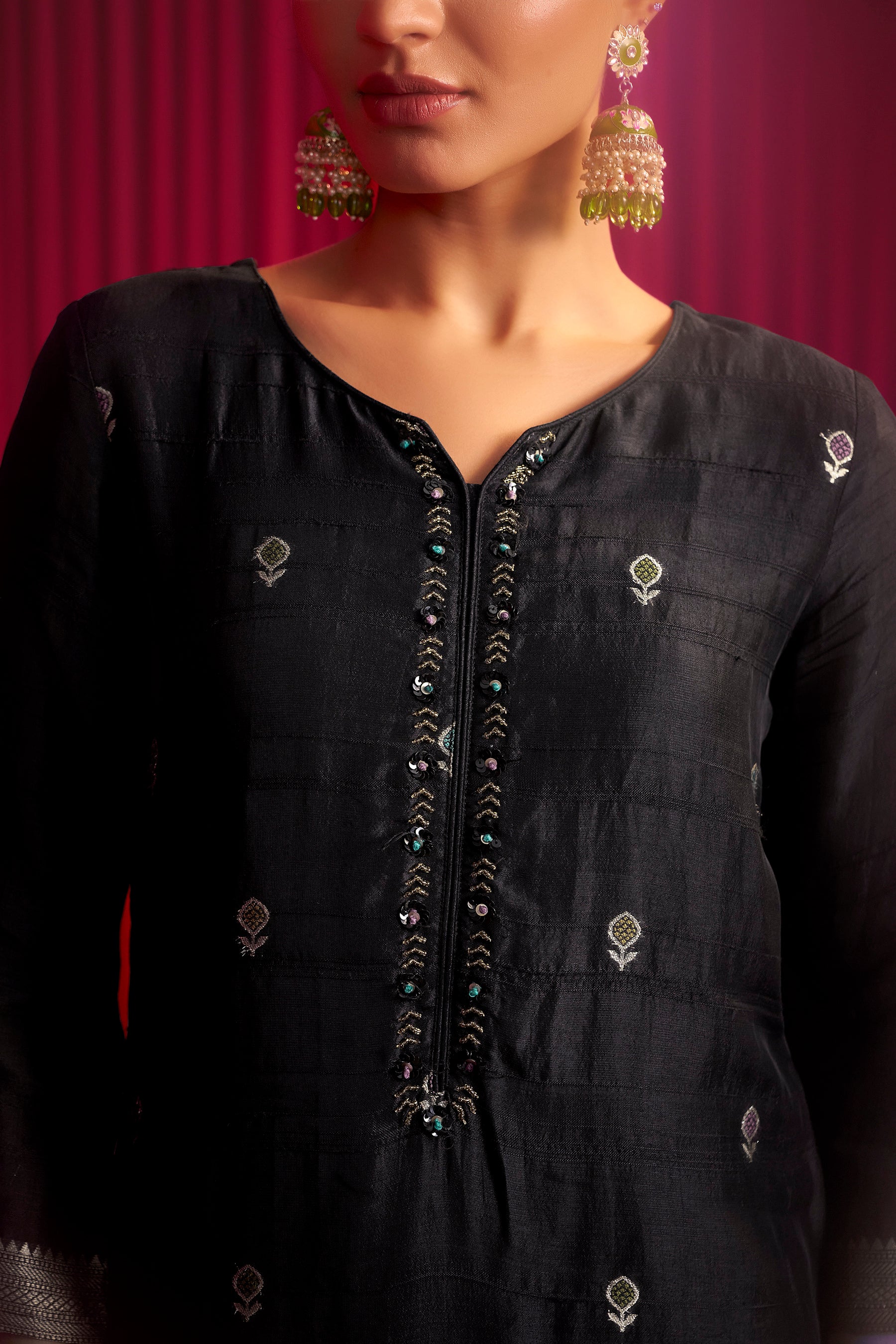 Bhagalpuri Silk Jacquard Set