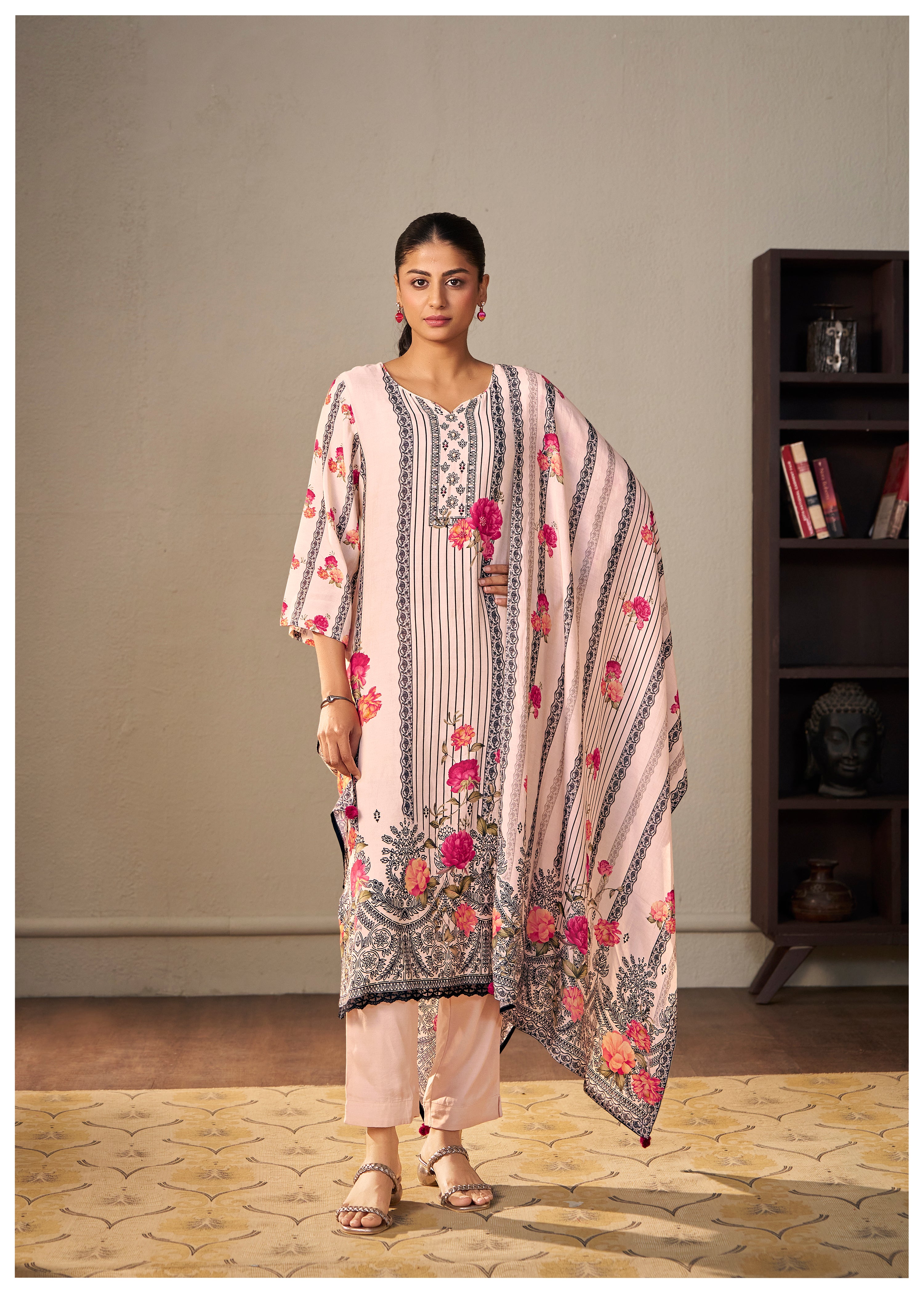 Heavy Muslin Digital Print Kurta Set