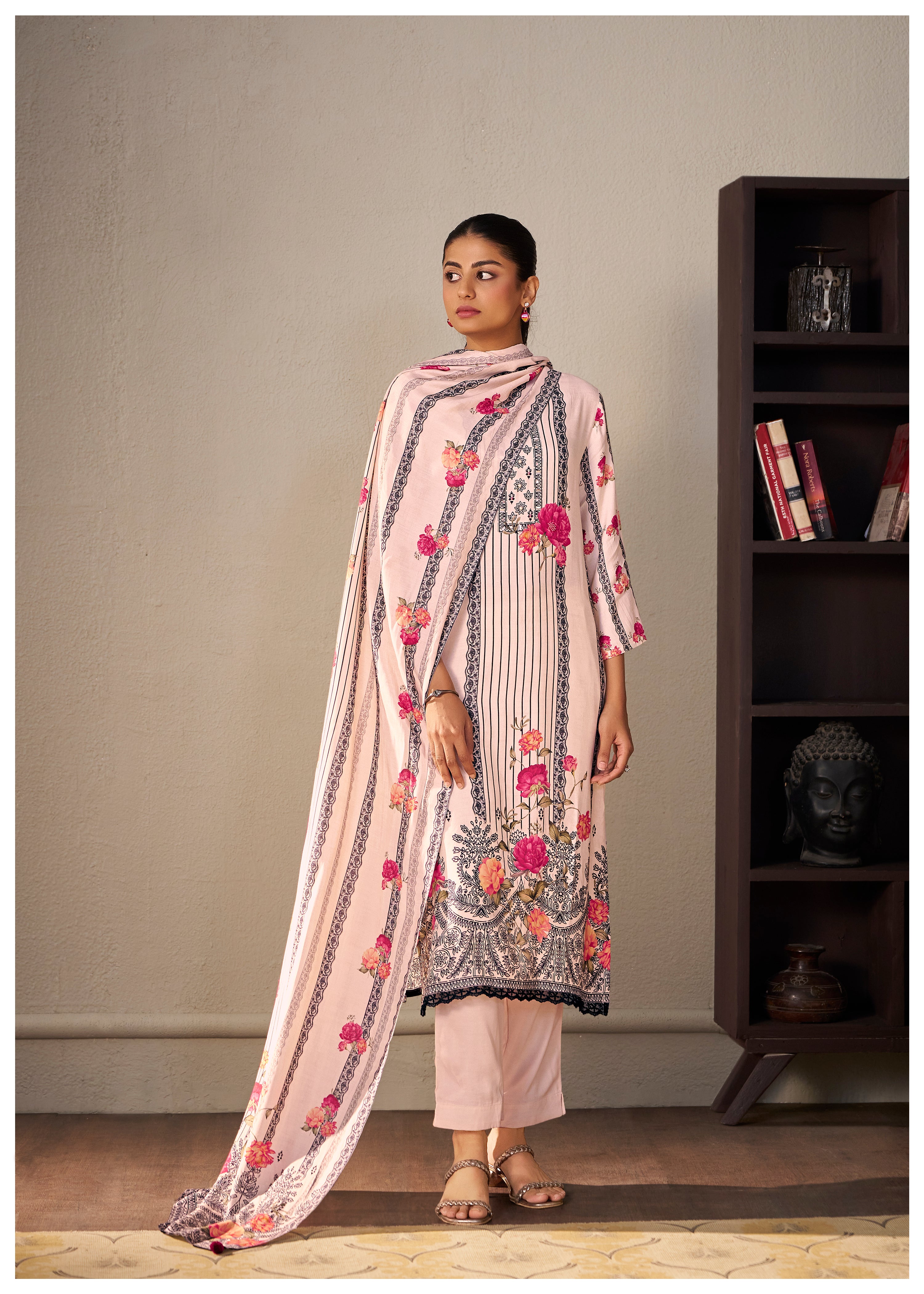 Heavy Muslin Digital Print Kurta Set