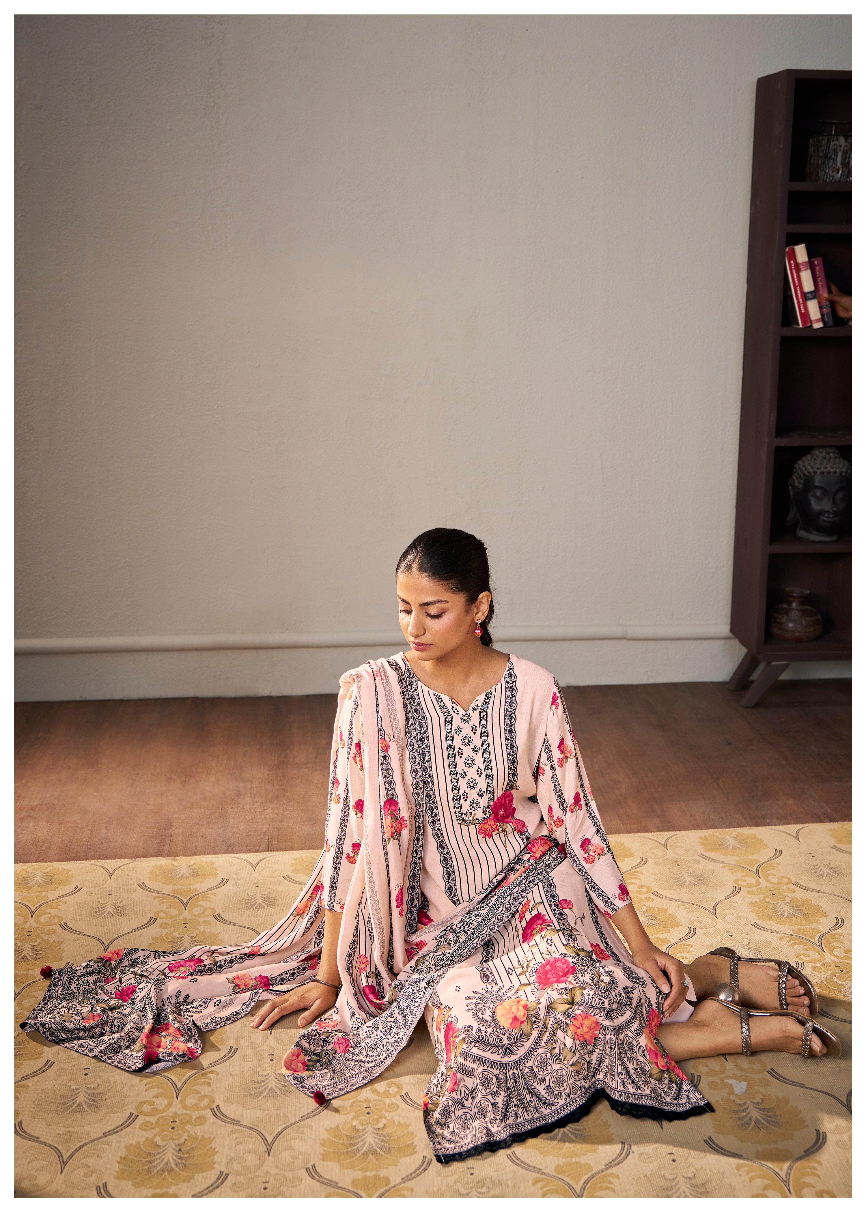 Heavy Muslin Digital Print Kurta Set