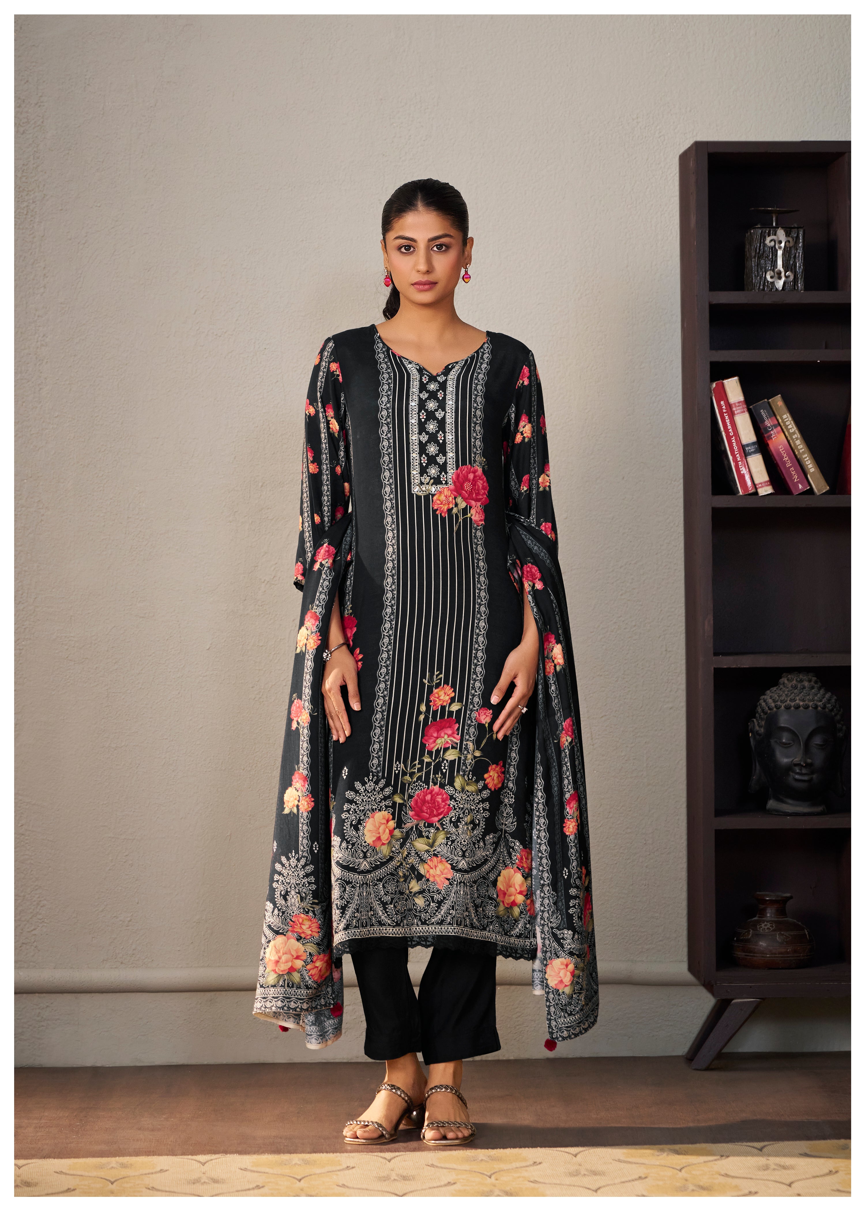 Heavy Muslin Digital Print Kurta Set