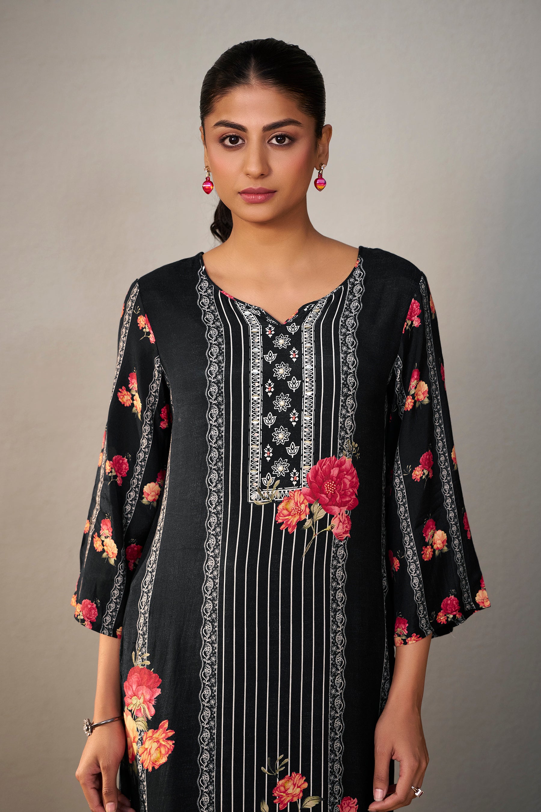 Muslin Digital Print Kurta Set