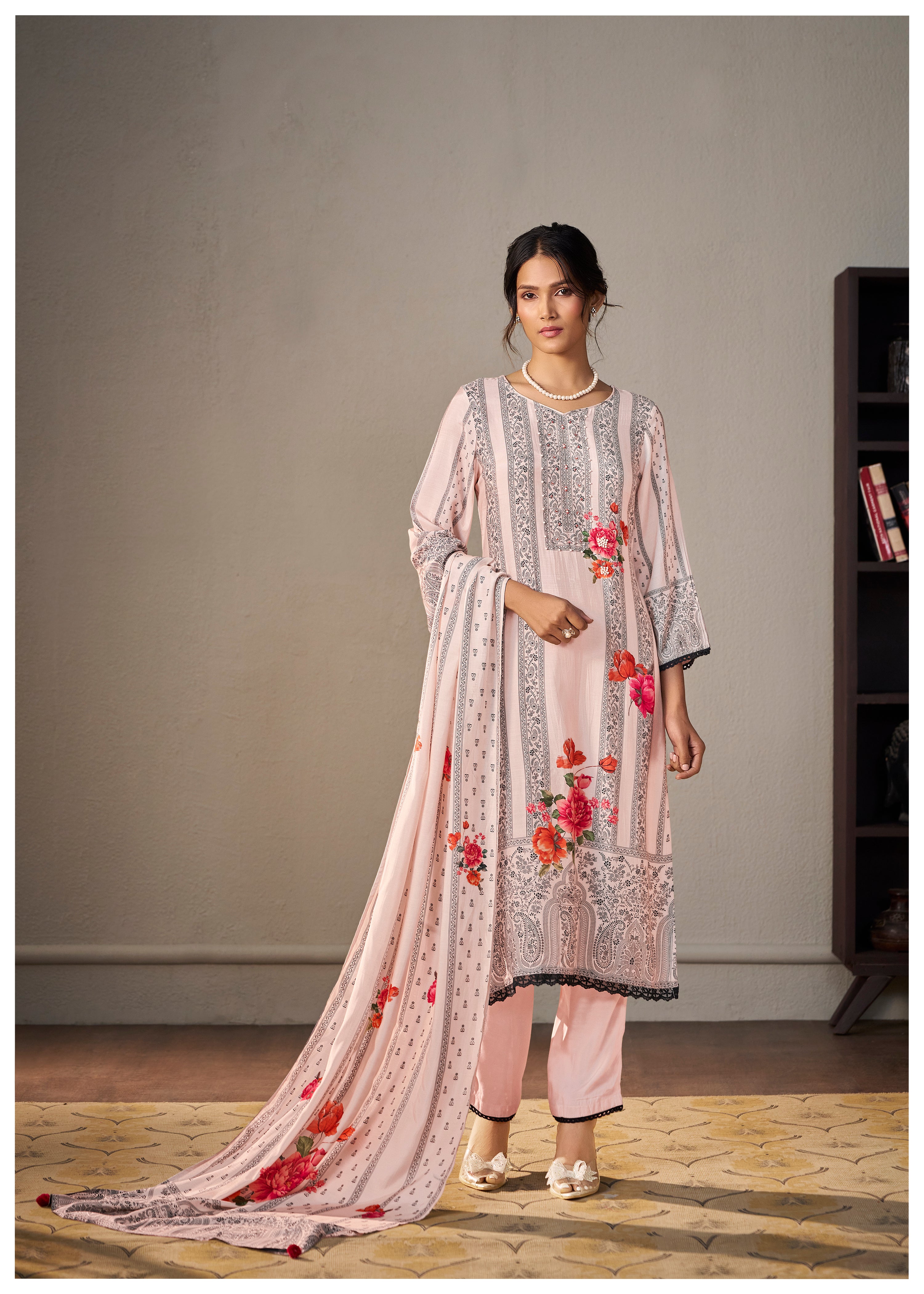 Heavy Muslin Digital Print Kurta Set