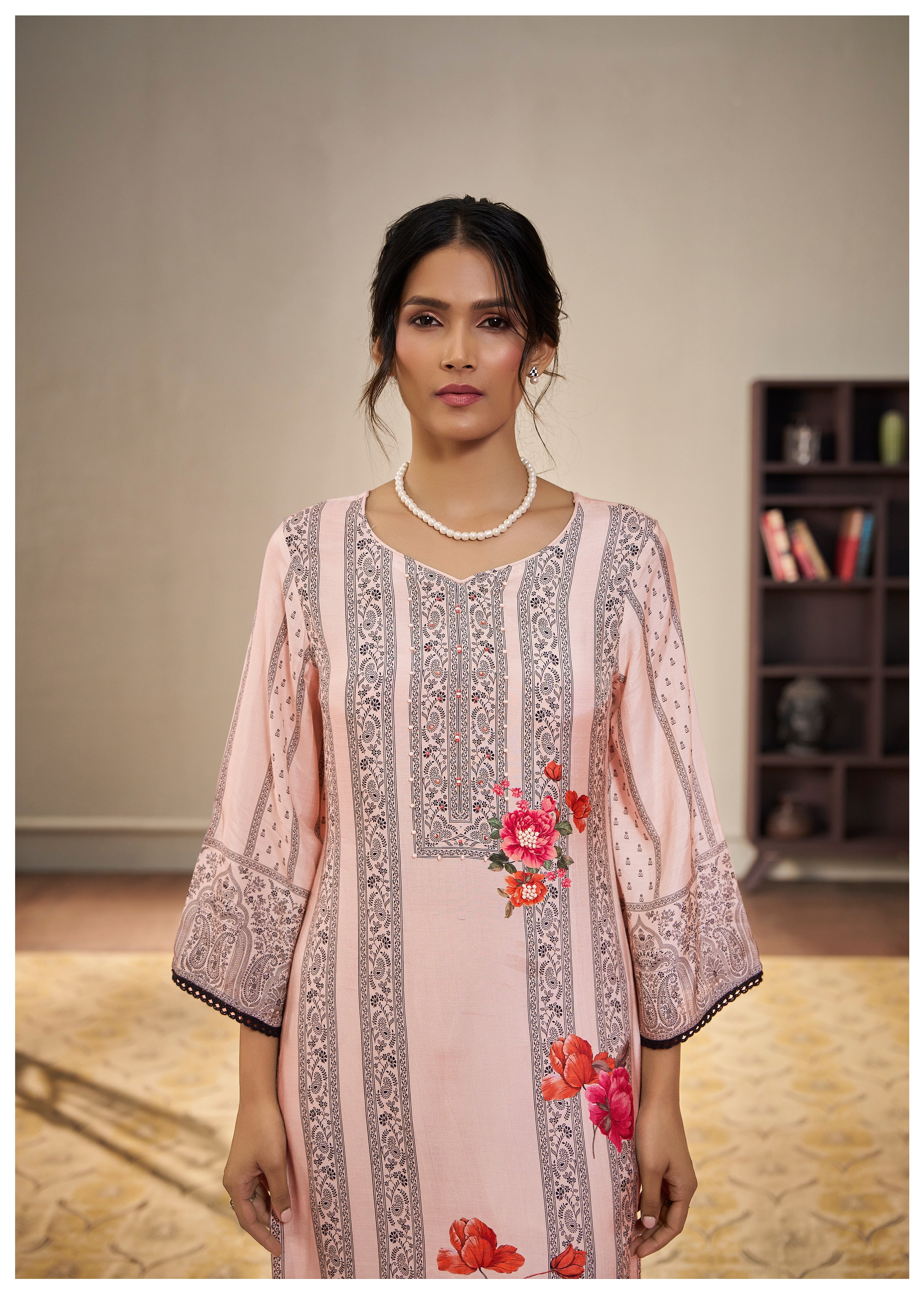Heavy Muslin Digital Print Kurta Set