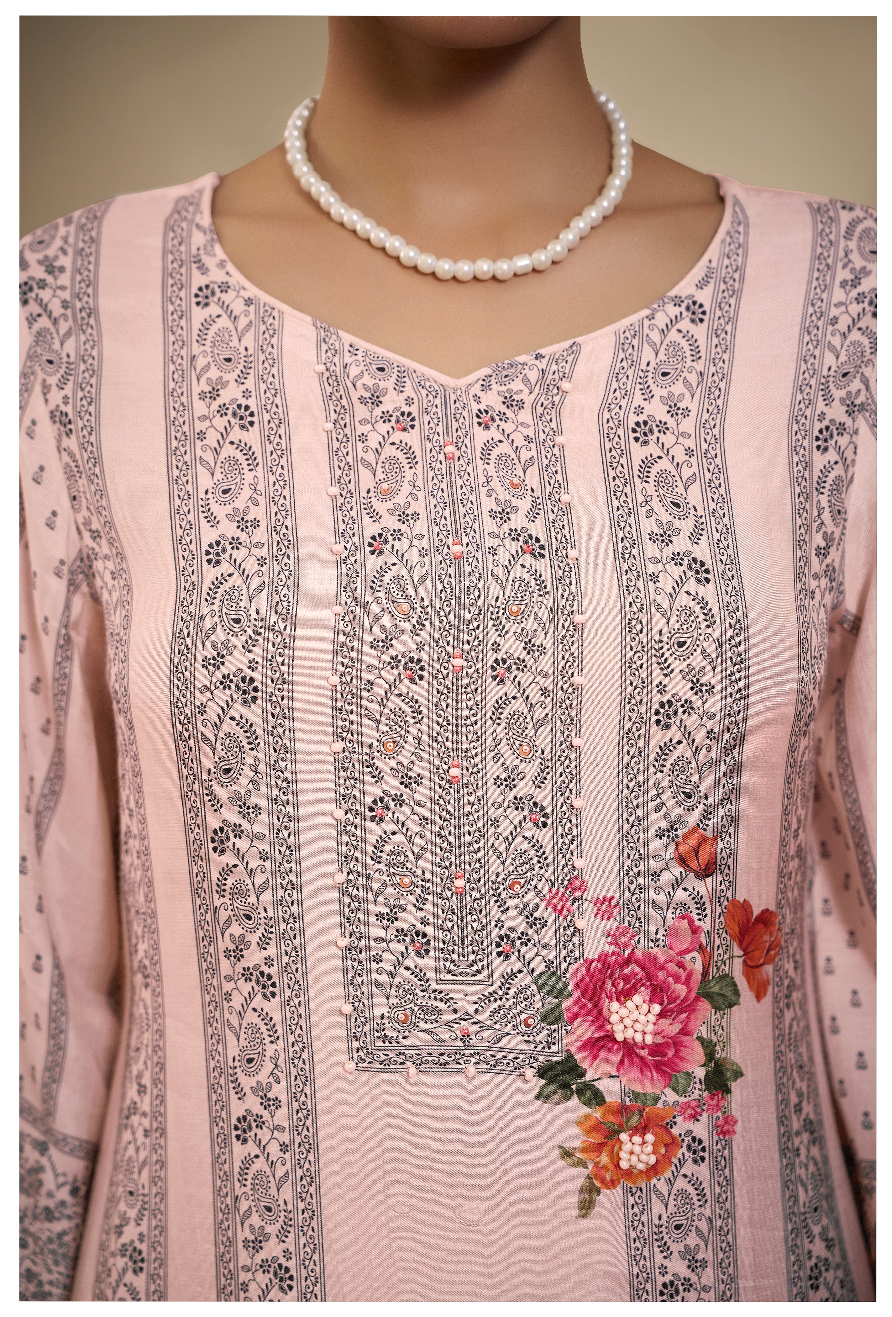 Heavy Muslin Digital Print Kurta Set