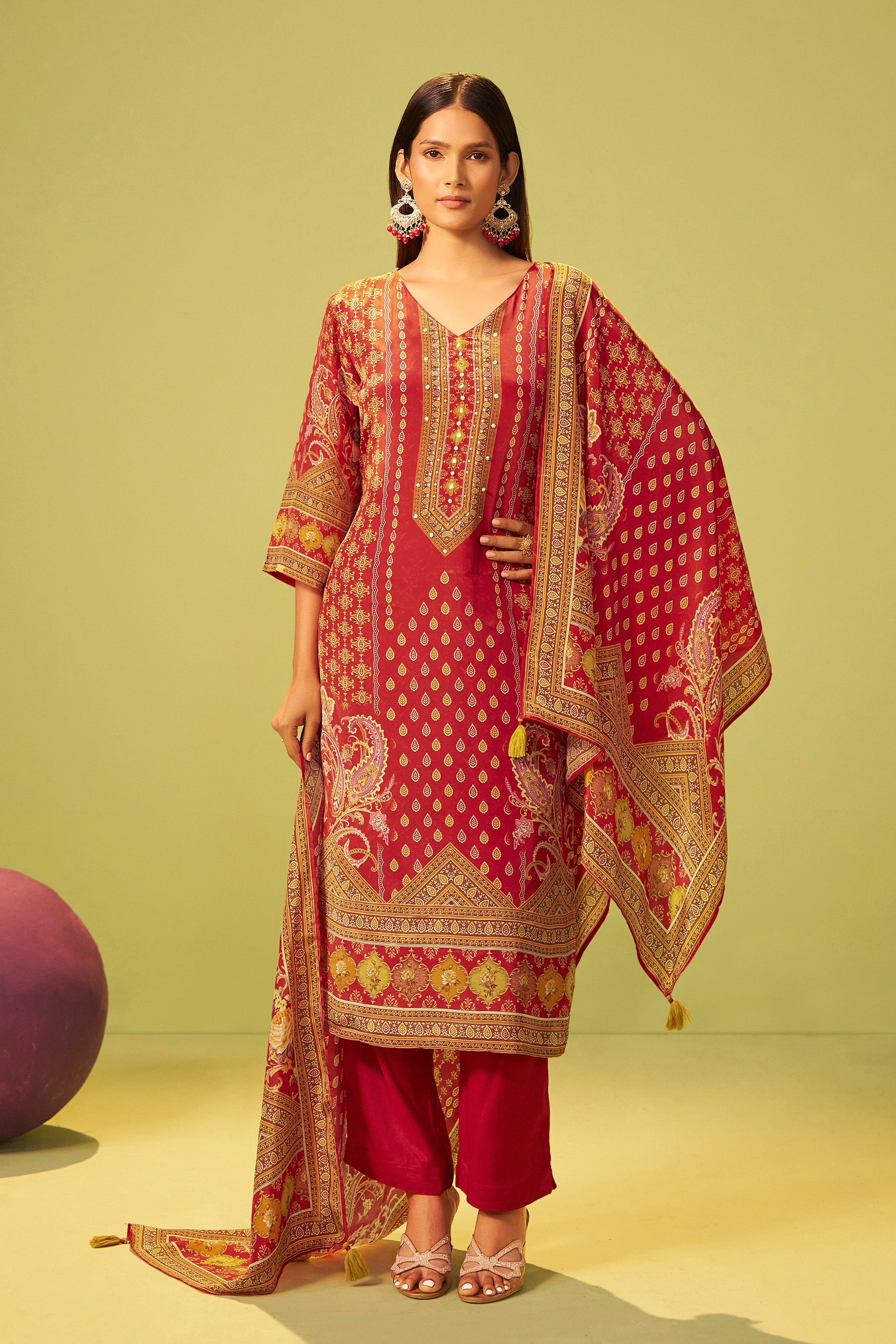 Rich Crepe Silk Kurta Set