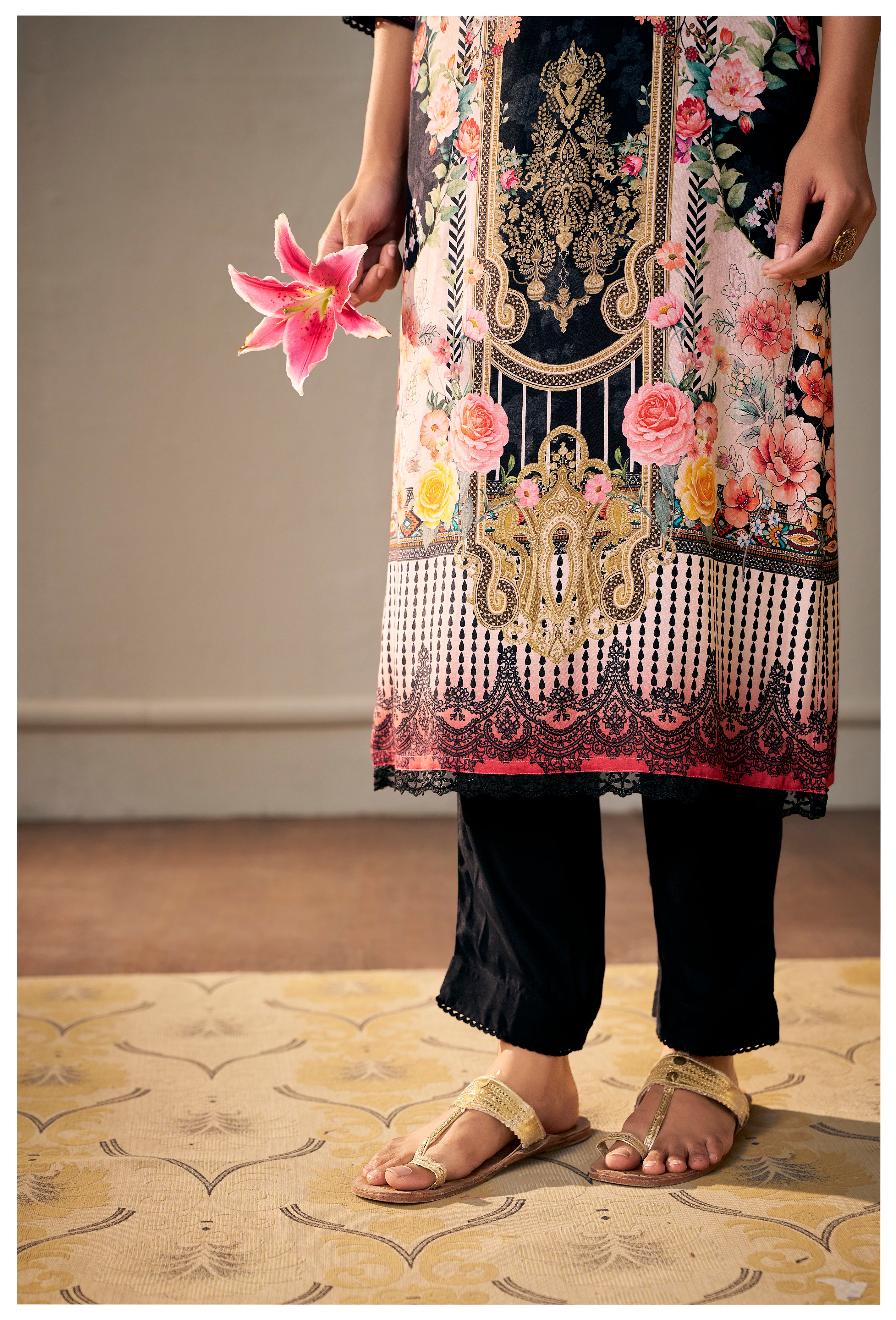 Heavy Muslin Digital Print Kurta Set