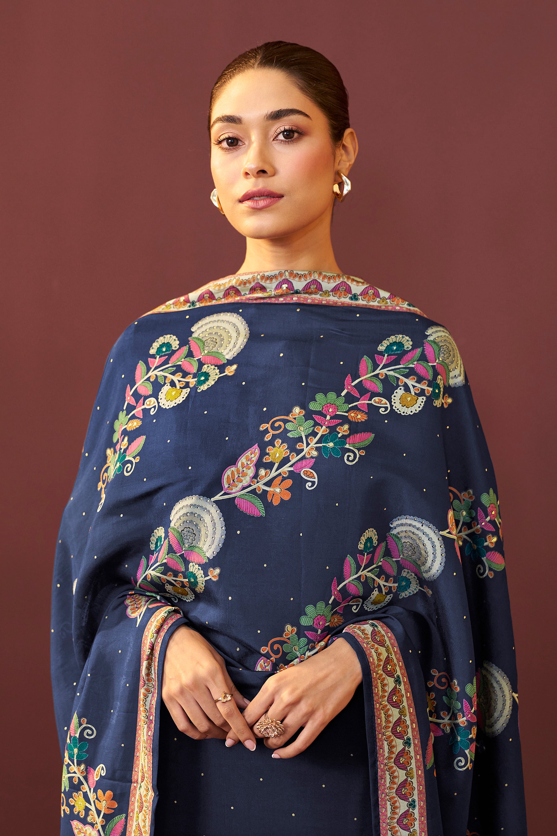 Sapphire Blue Silk Kurta Set