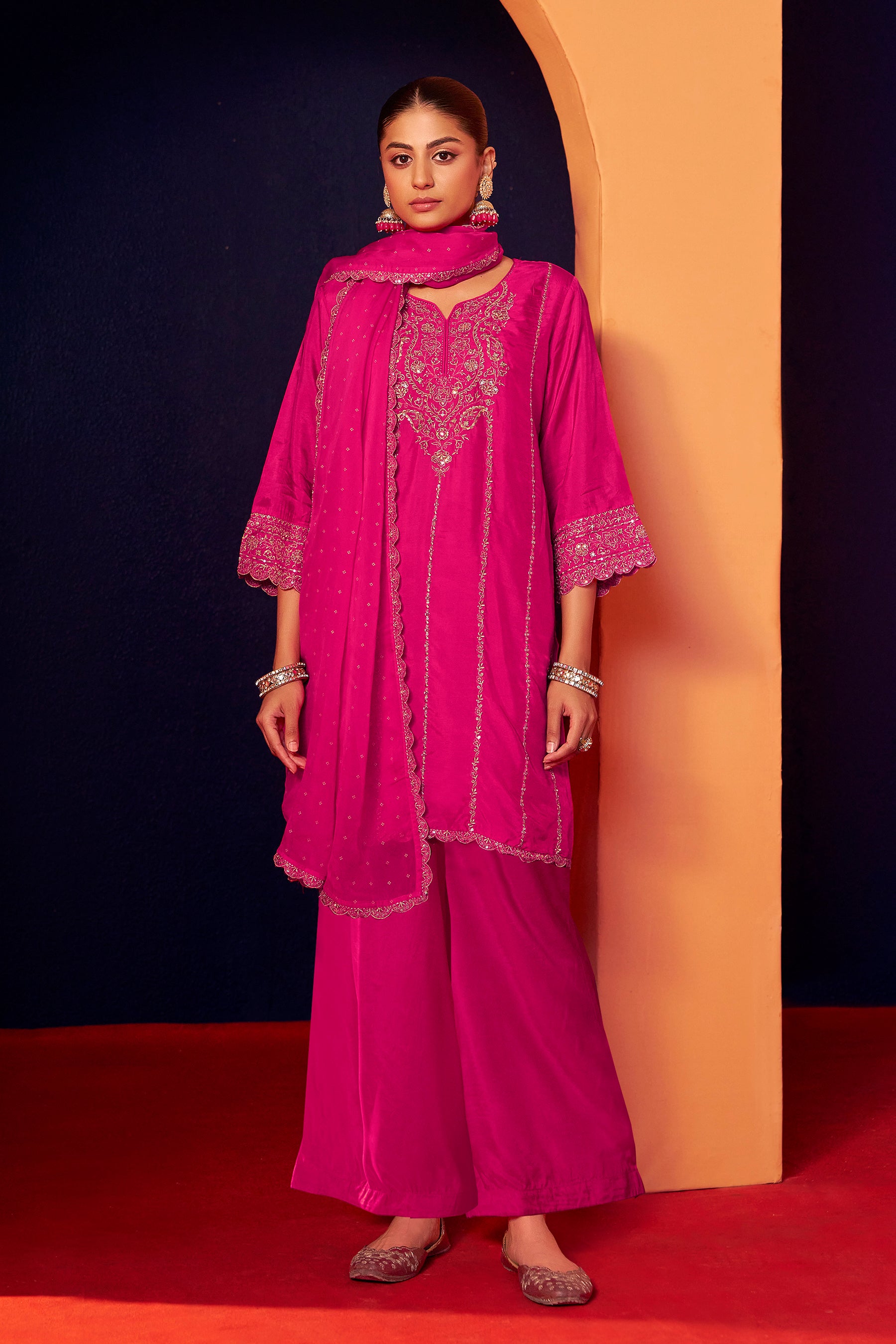 Opulent Rani Embroidered Kurta Set