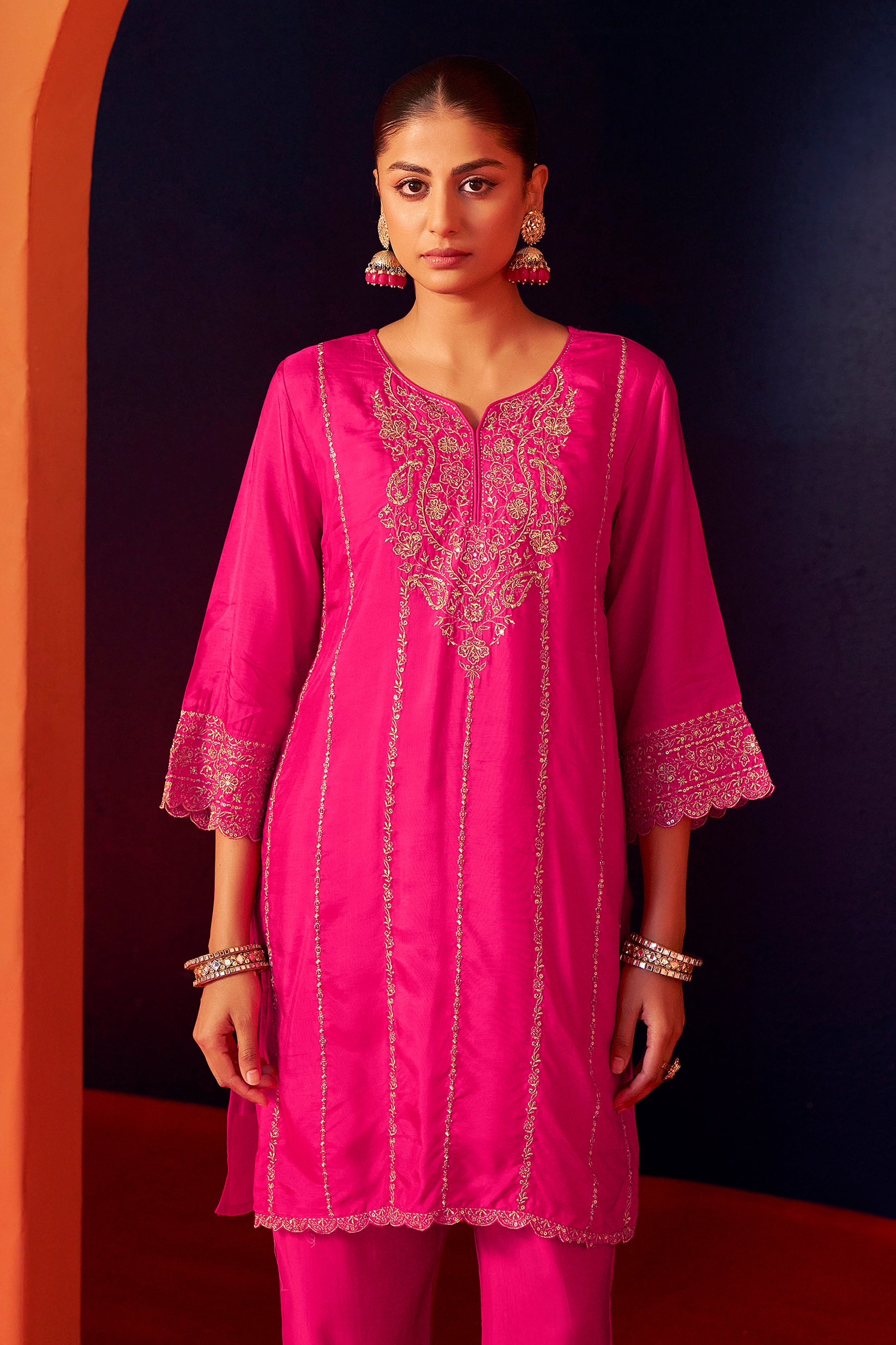 Opulent Rani Embroidered Kurta Set