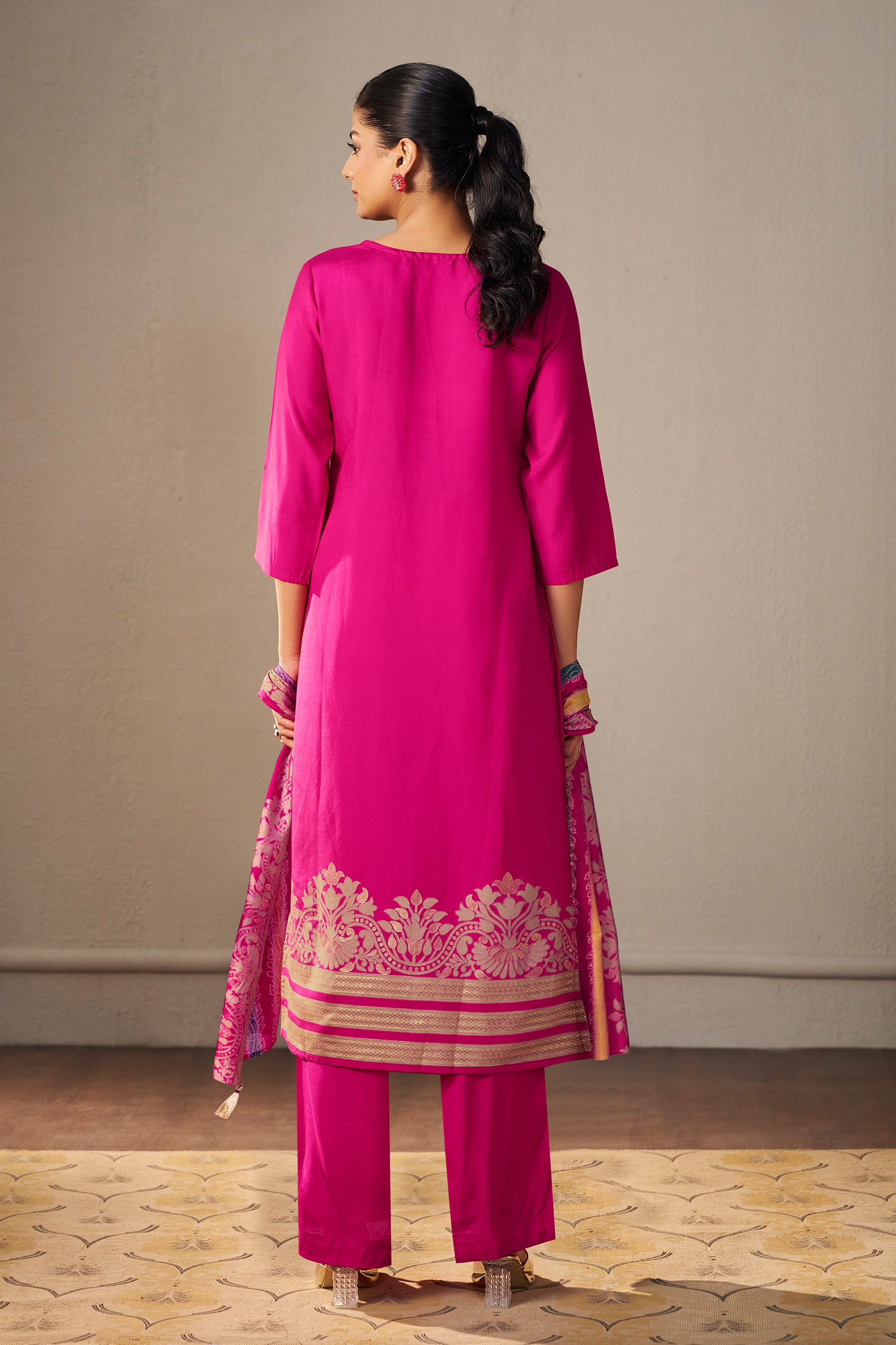 Digital Print Viscose Kurta Set