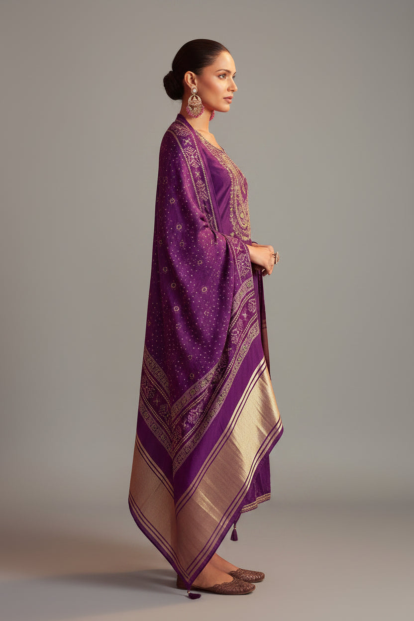 Embroidered Silk Set