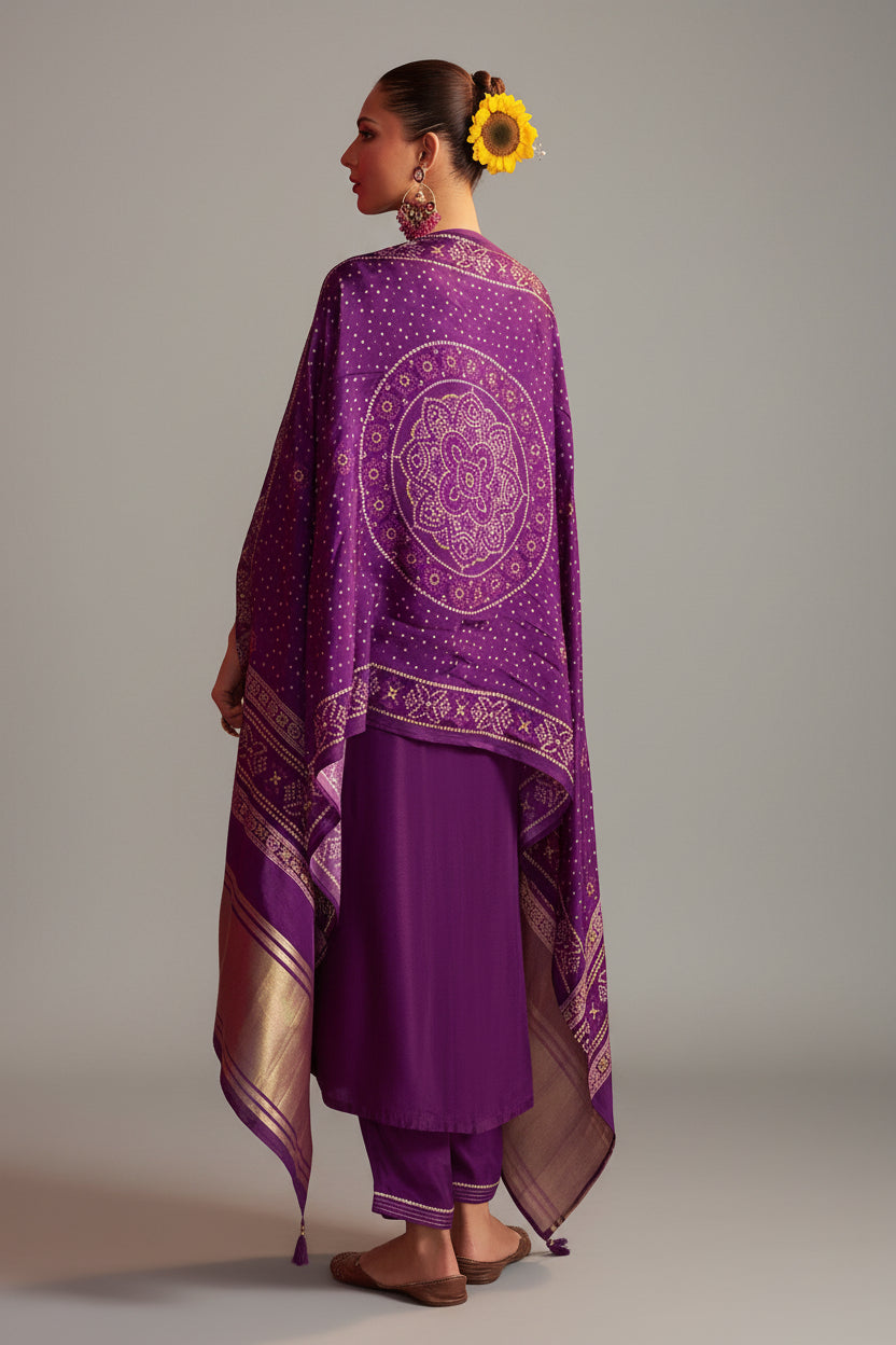 Embroidered Silk Set
