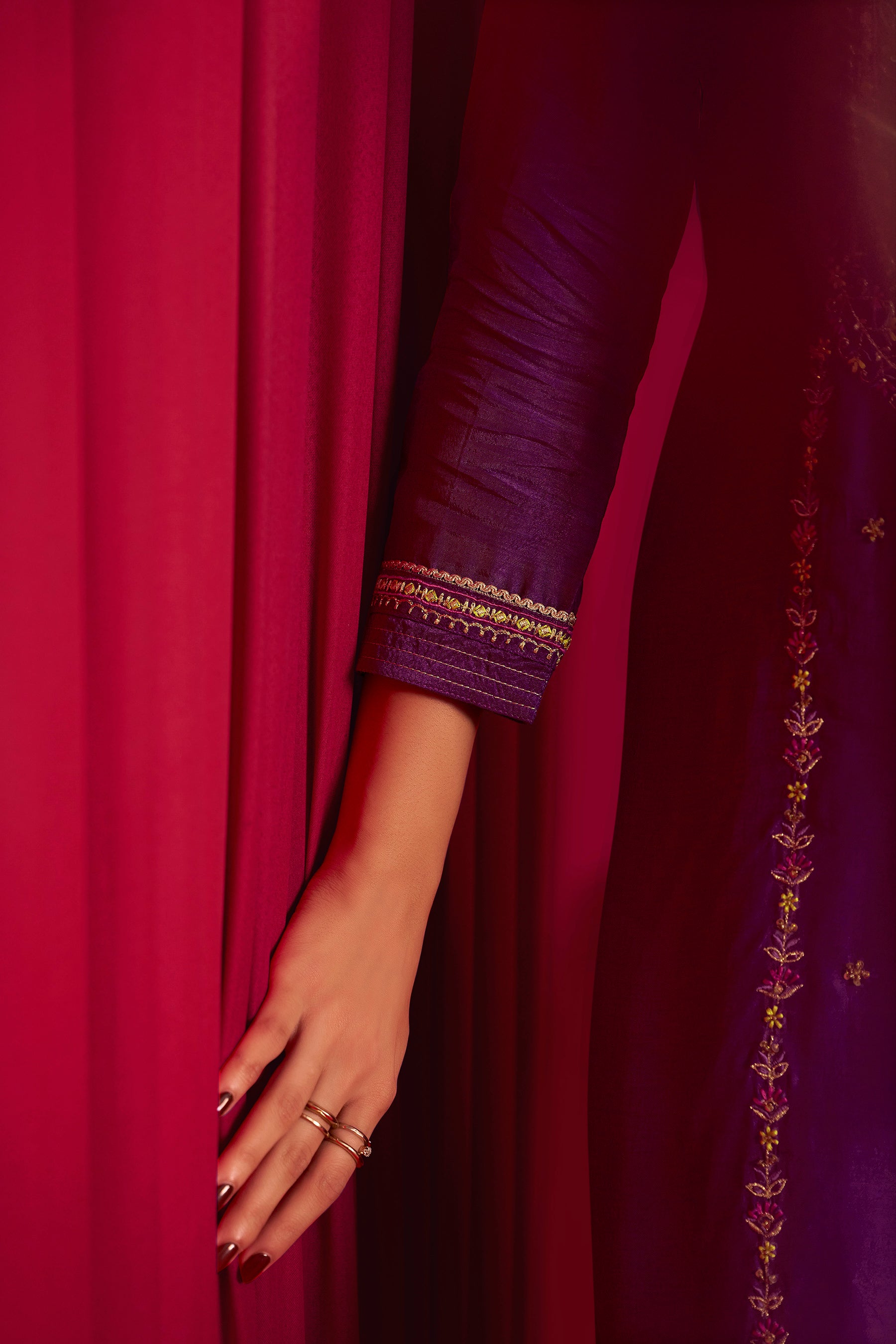 Embroidered Silk Set