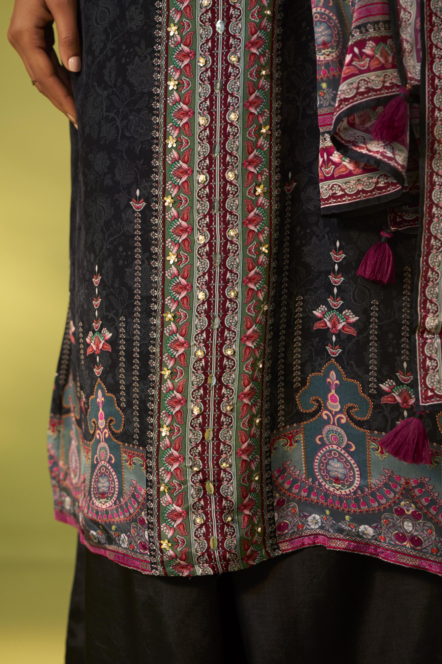 Crepe Silk Kurta Set (3-piece set)