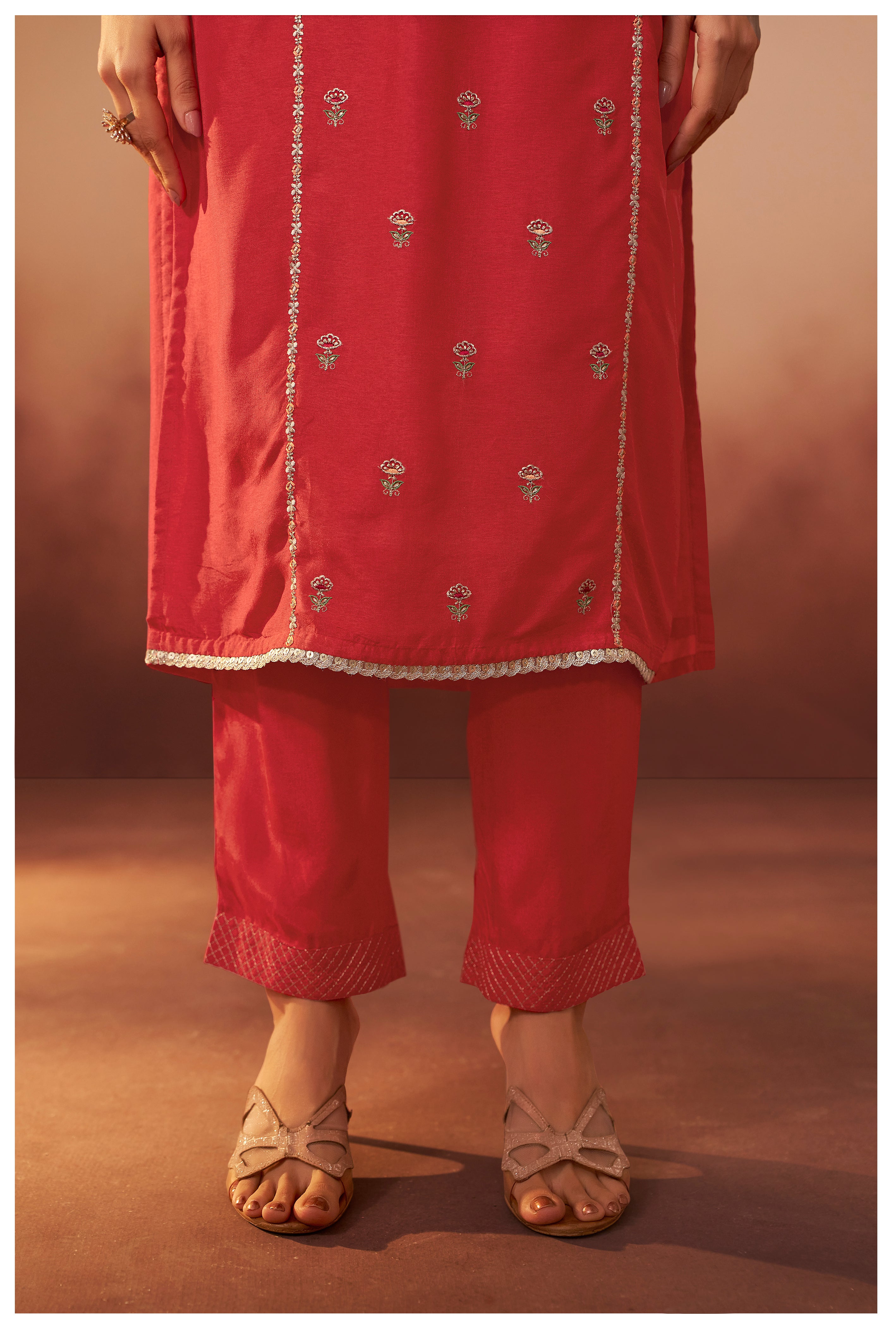 Digital Print Organza Jacquard Dupatta Set