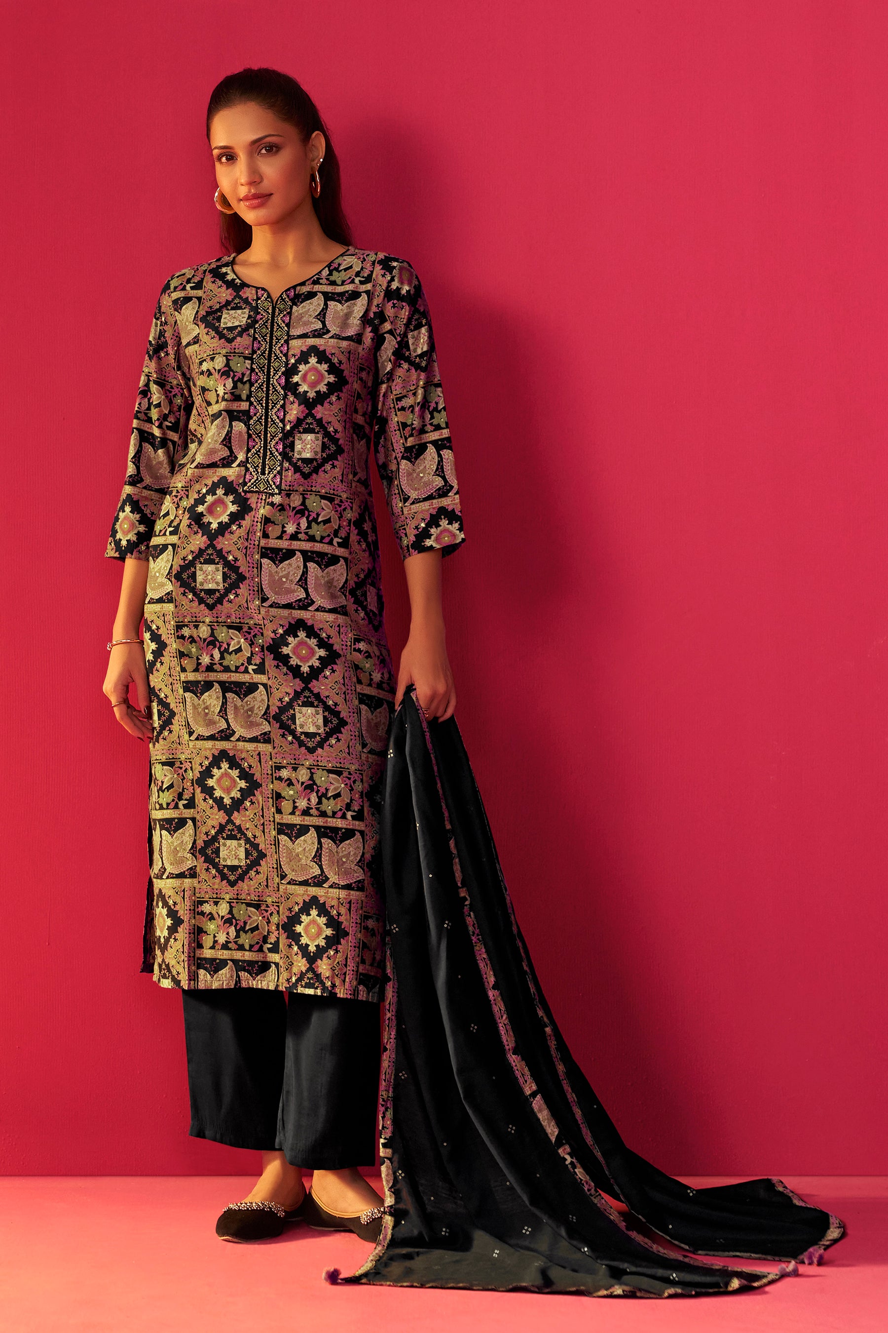 Viscose Digital Print Kurta Set