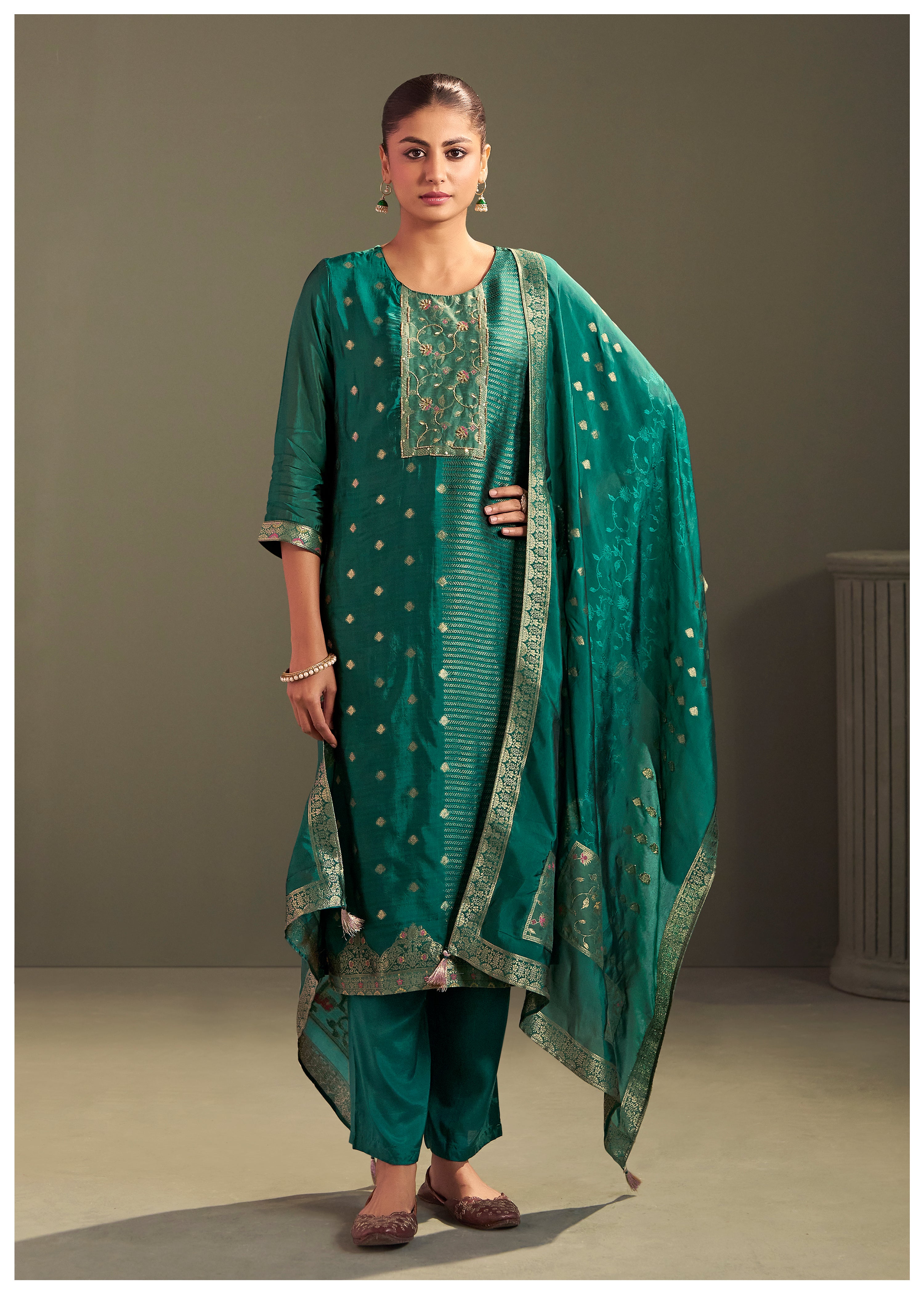Yarn Dyed Viscose Kurta Set