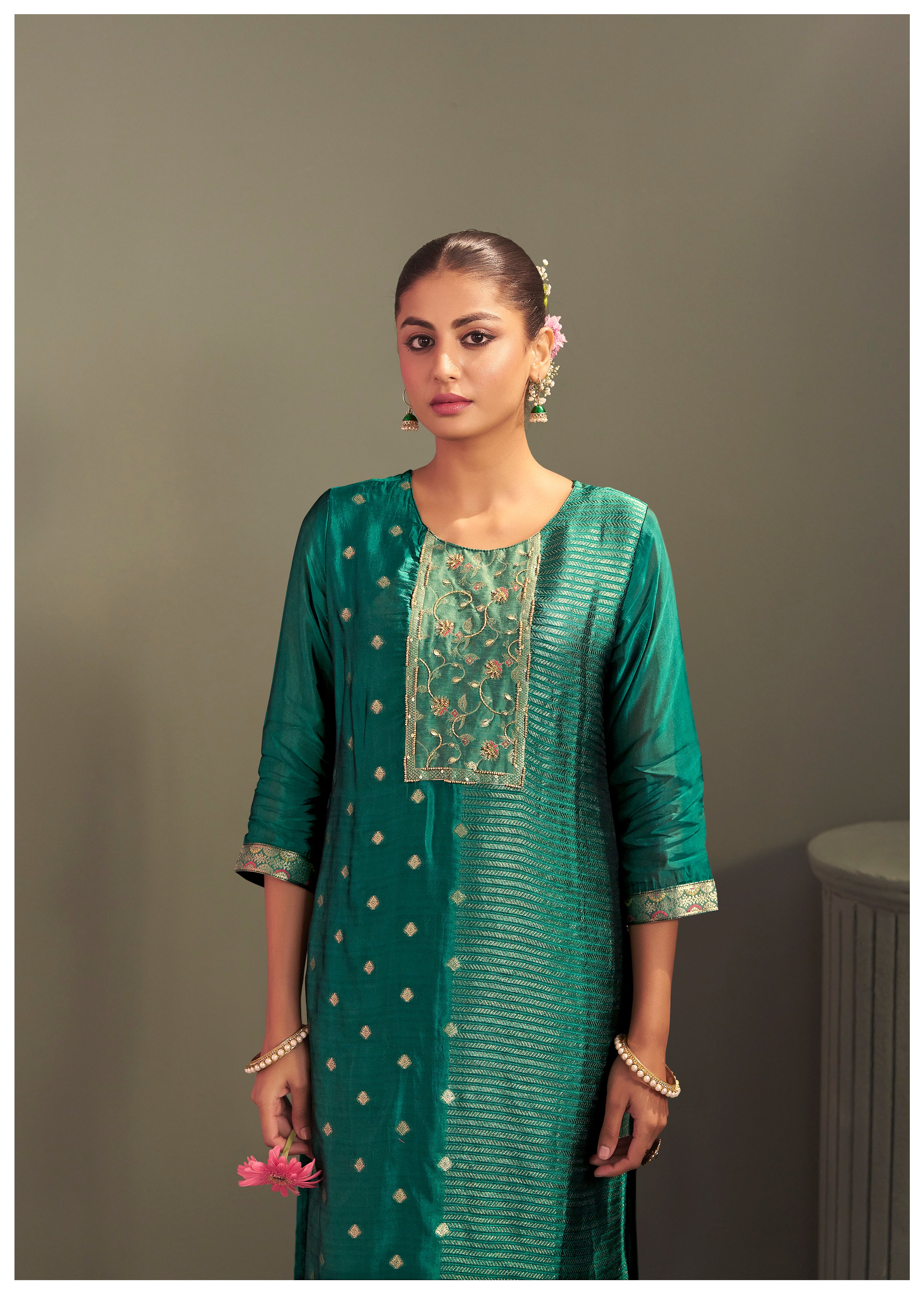 Yarn Dyed Viscose Kurta Set