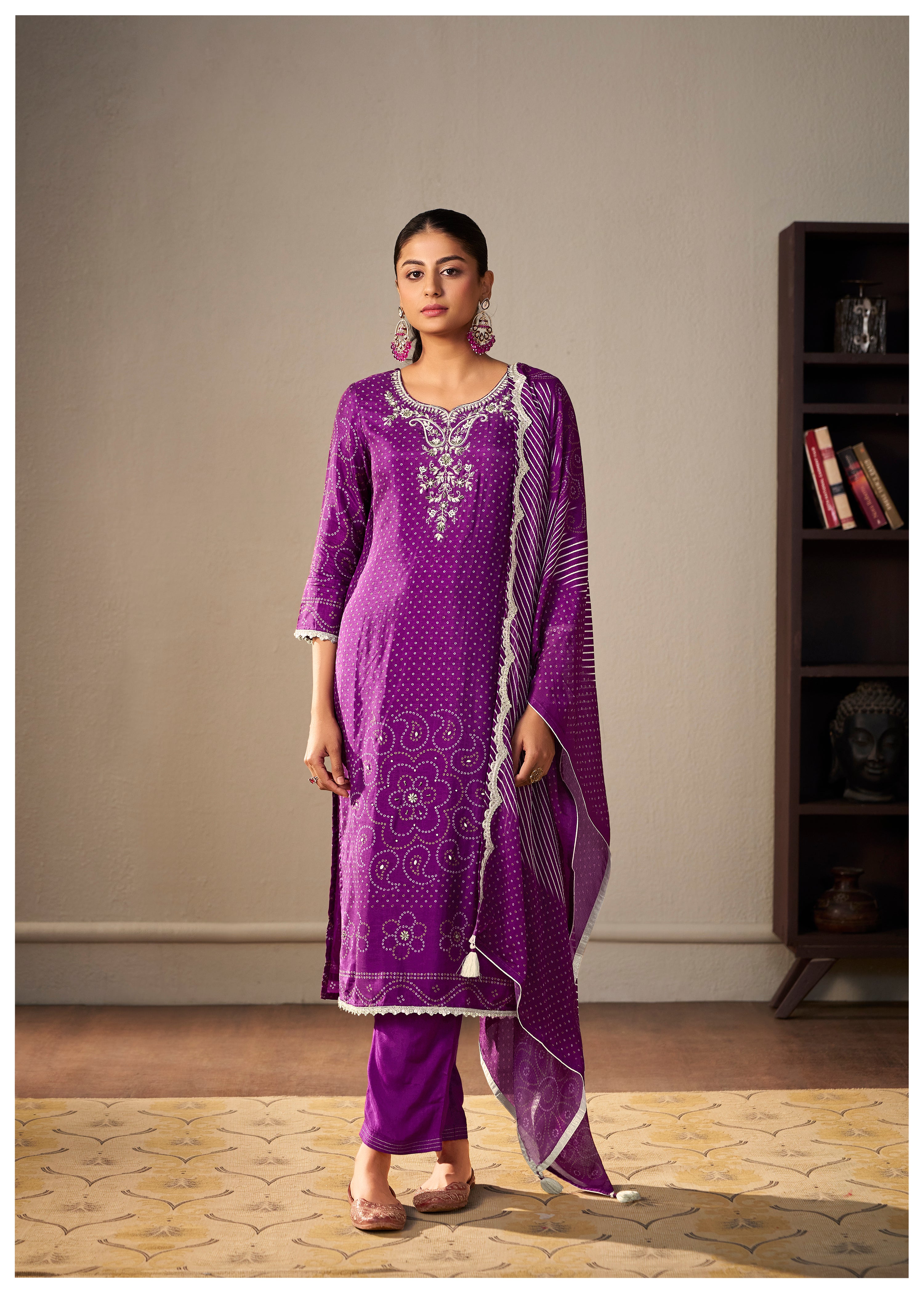 Bandhani Digital Print Kurta Set