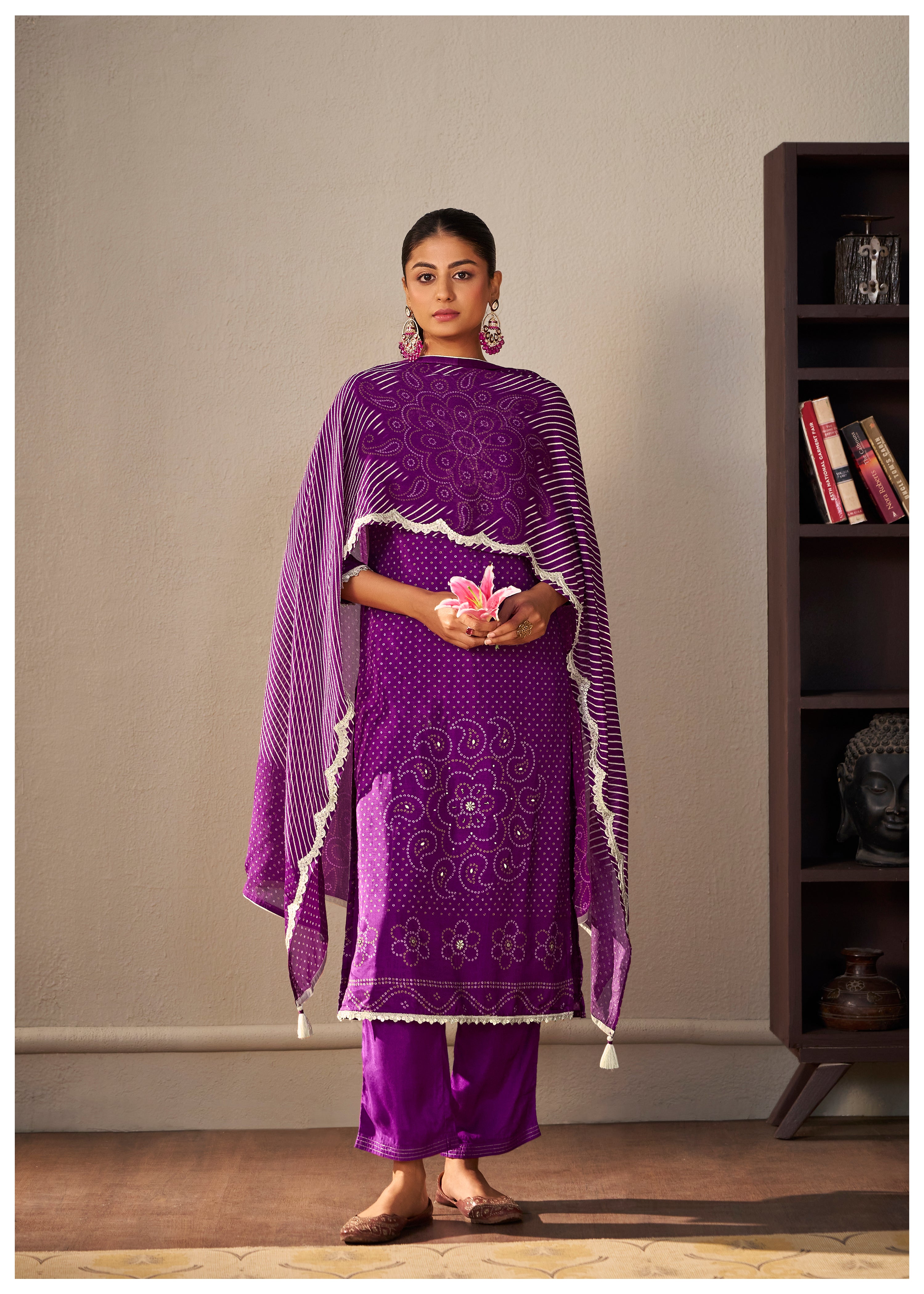 Bandhani Digital Print Kurta Set