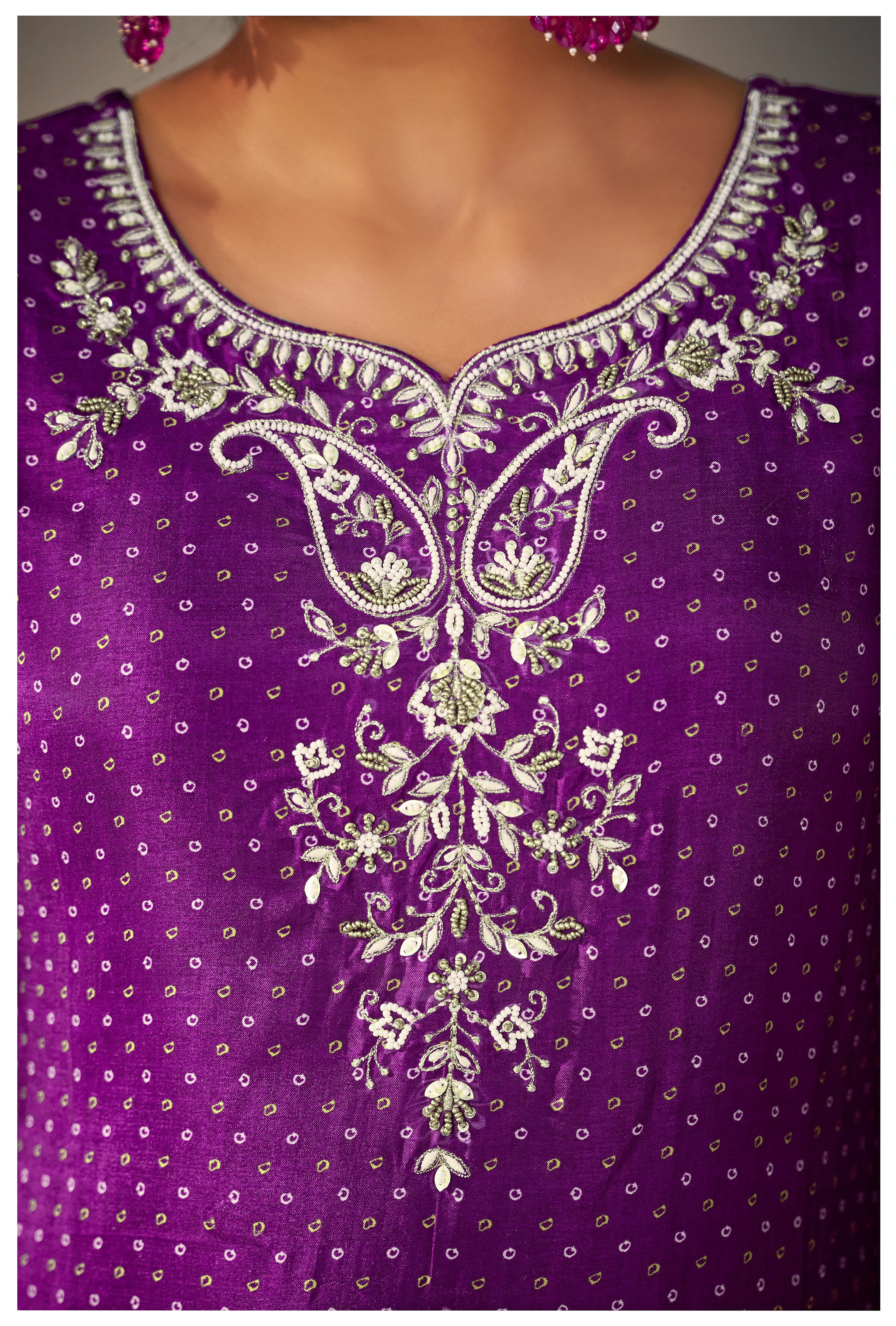Bandhani Digital Print Kurta Set